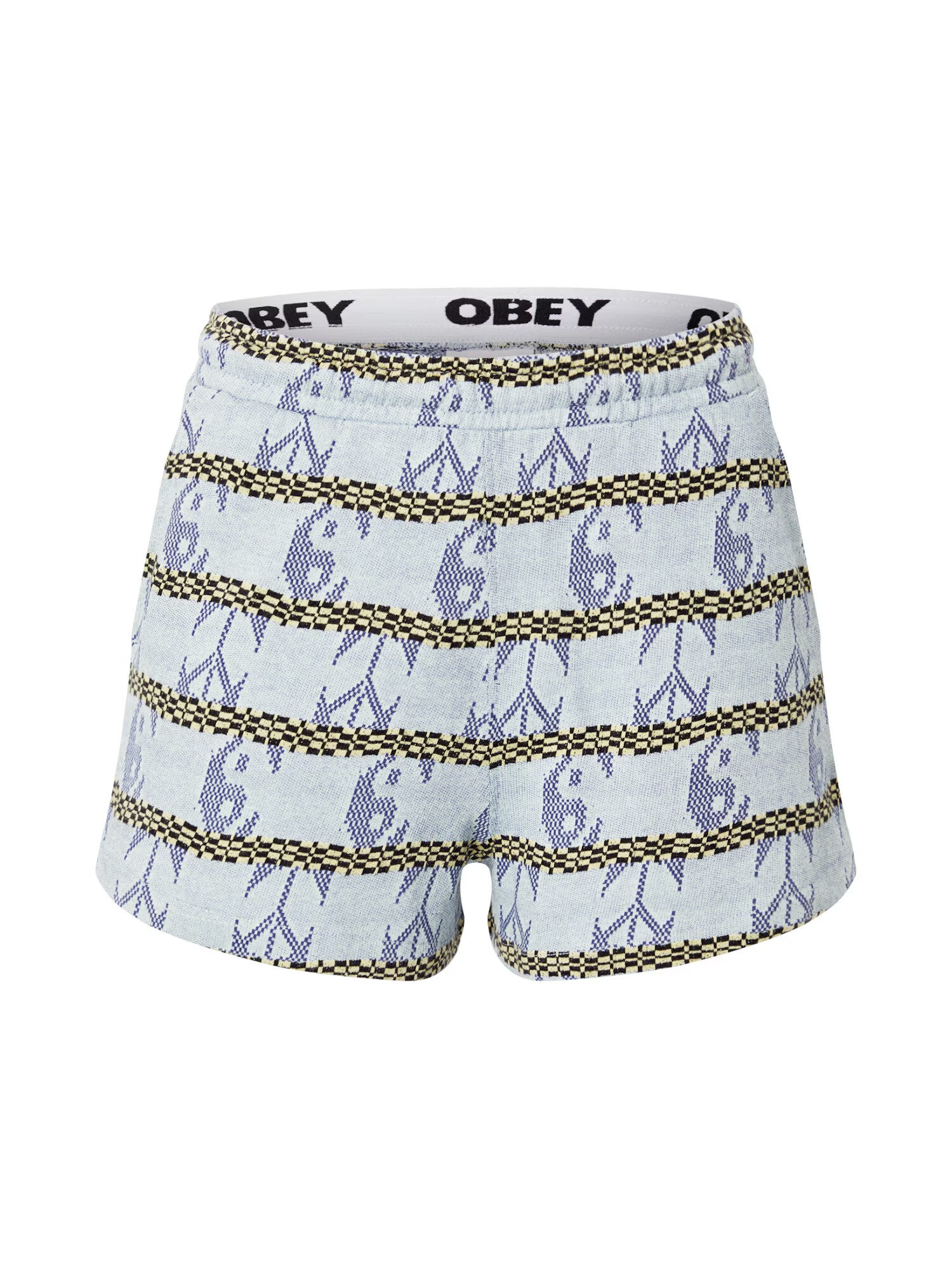 Obey Pantaloni 'ESTELLE' albastru / albastru deschis / galben deschis / negru - Pled.ro