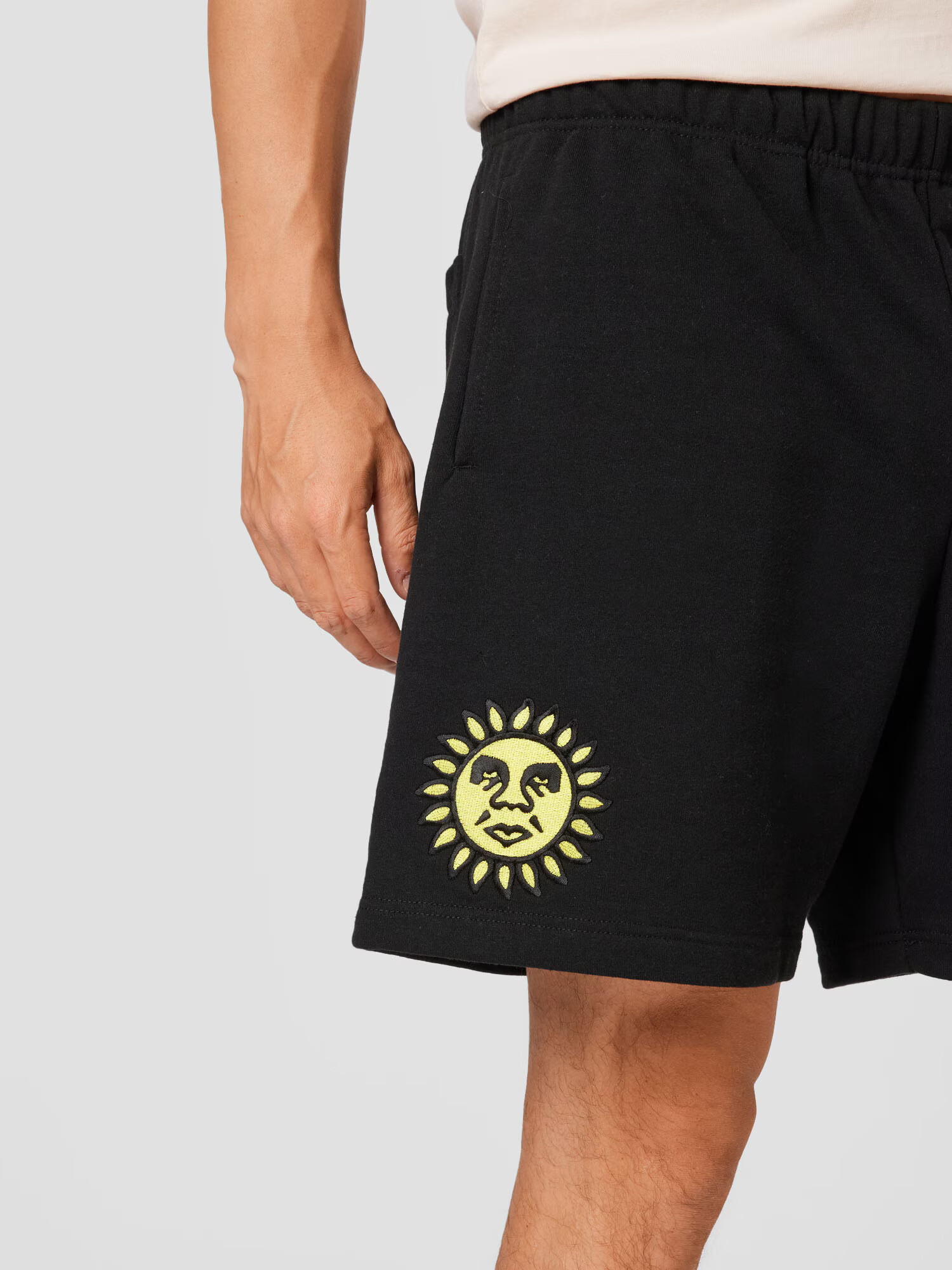 Obey Pantaloni galben lămâie / mov lavandă / negru - Pled.ro