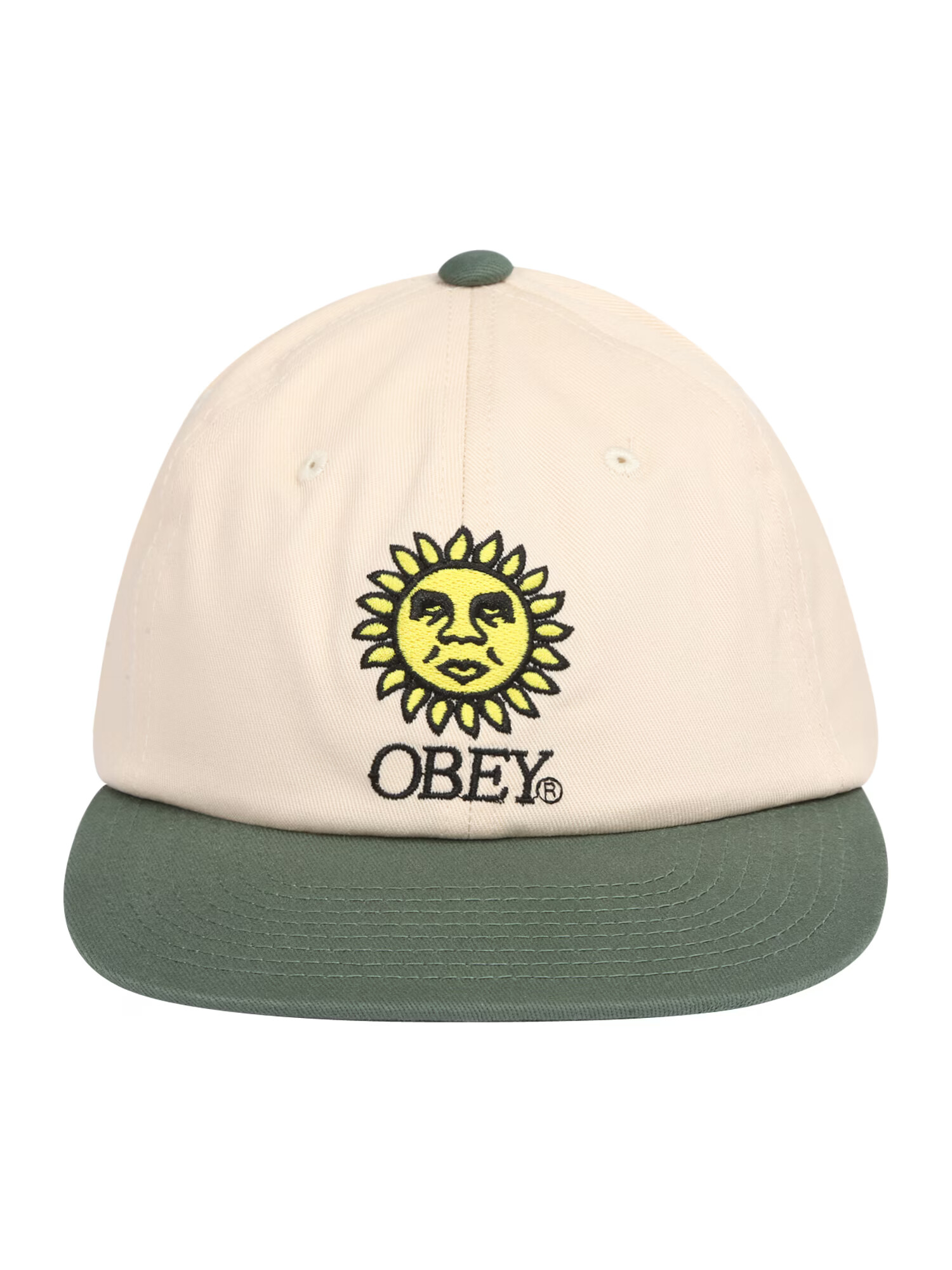 Obey Șapcă 'Sunshine' galben neon / kaki / negru / alb - Pled.ro