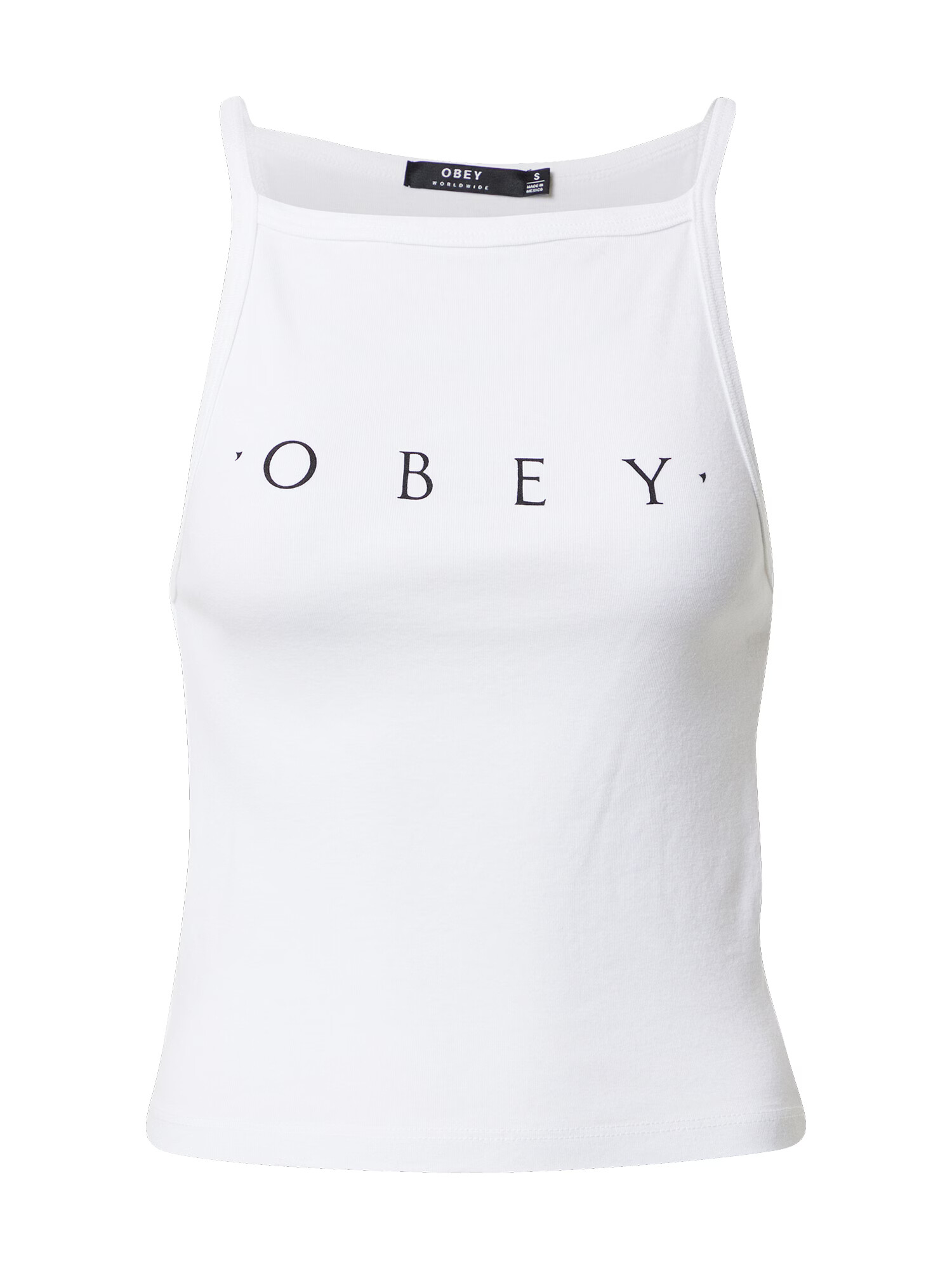 Obey Top 'NOVEL' negru / alb murdar - Pled.ro