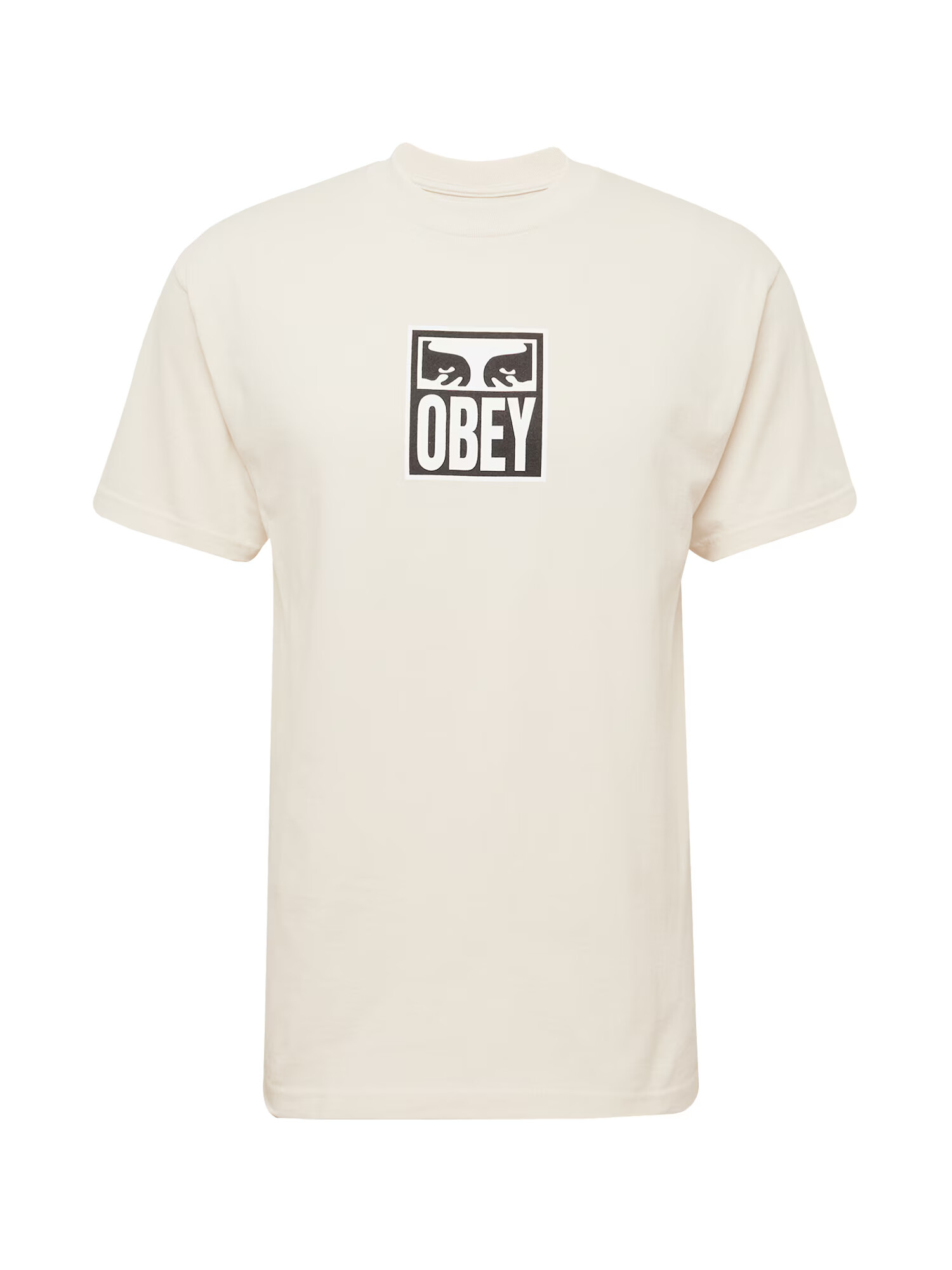 Obey Tricou crem / negru amestecat - Pled.ro