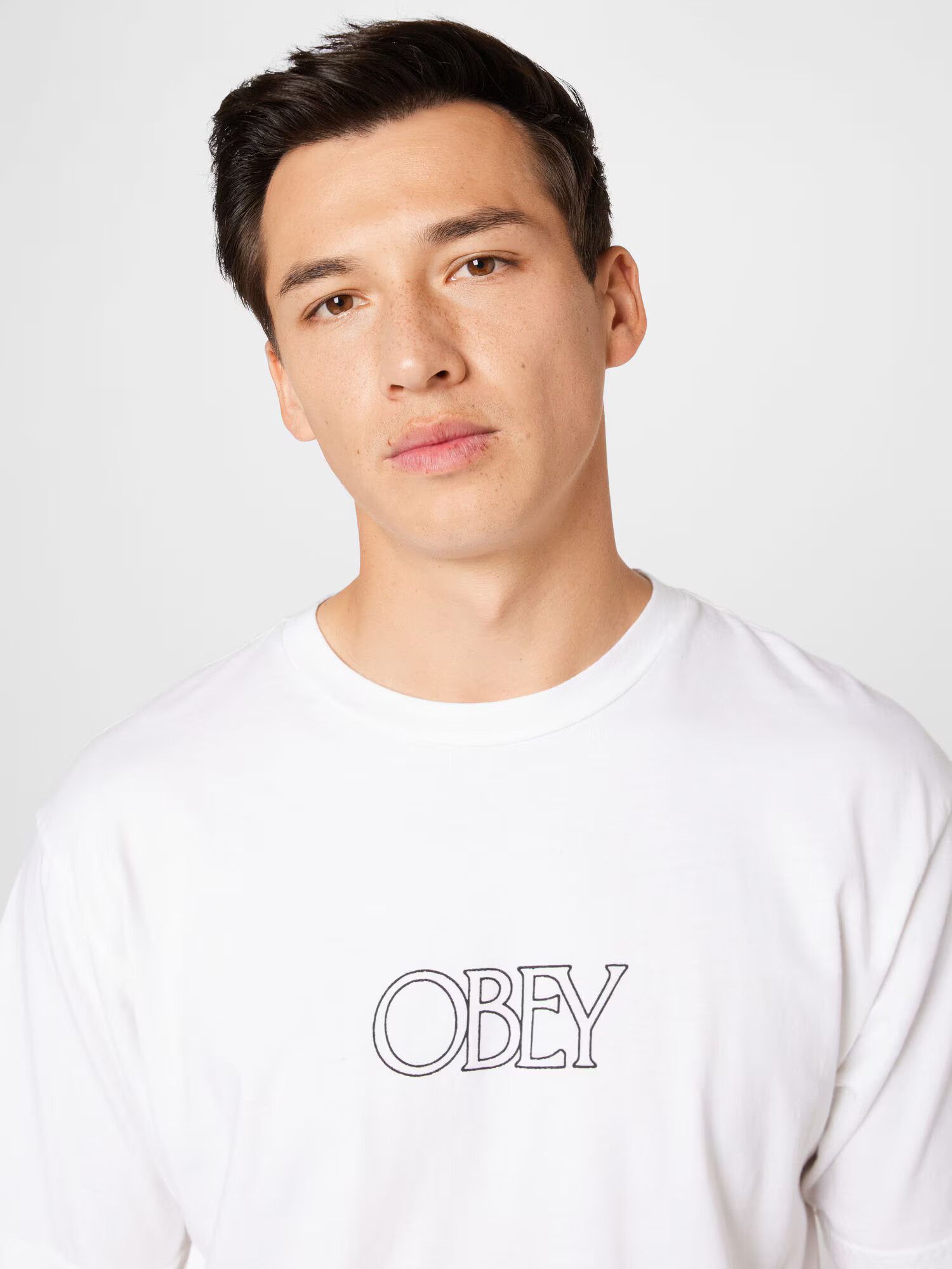 Obey Tricou negru / alb - Pled.ro