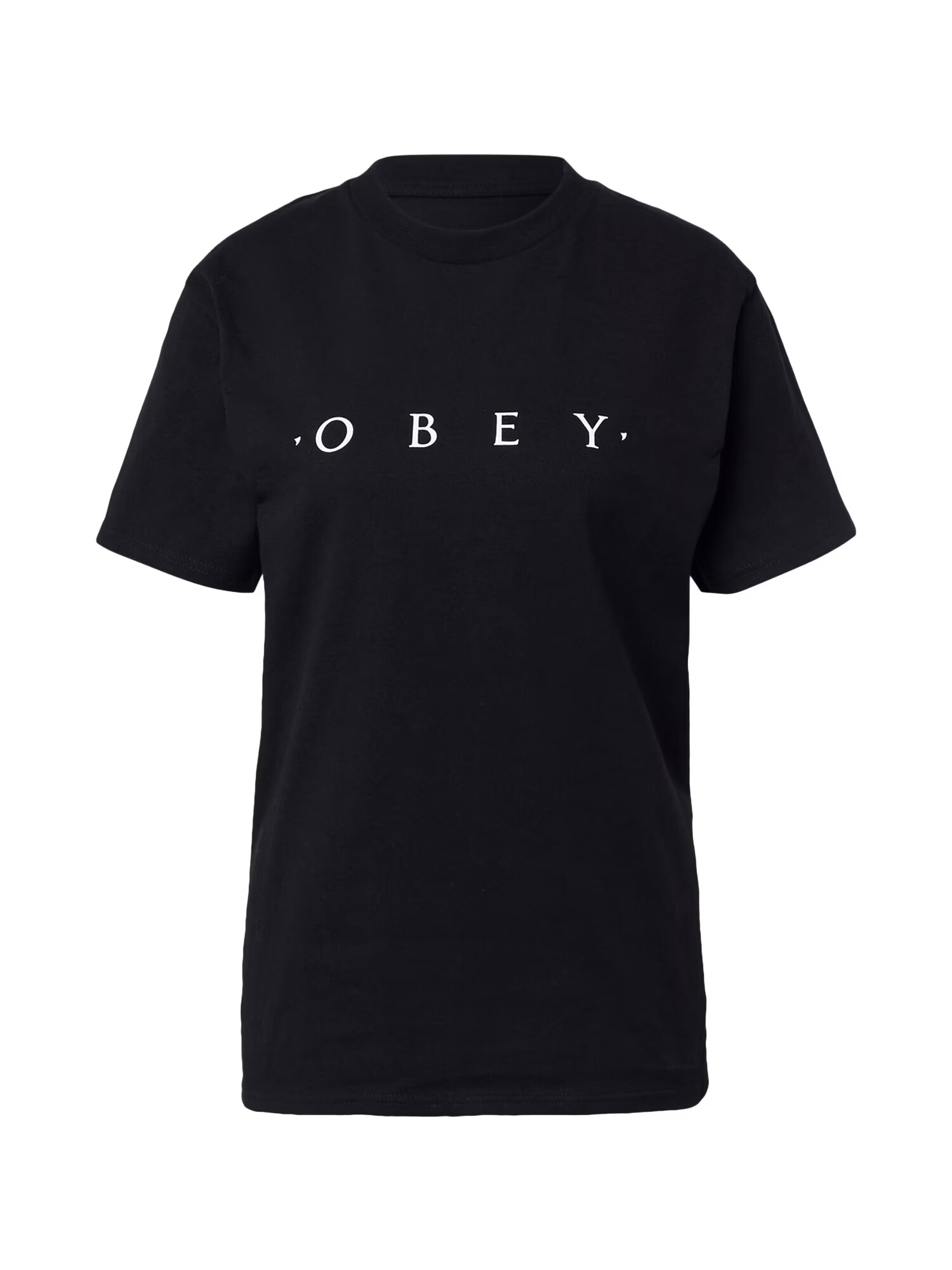 Obey Tricou 'NOVEL' negru / alb - Pled.ro