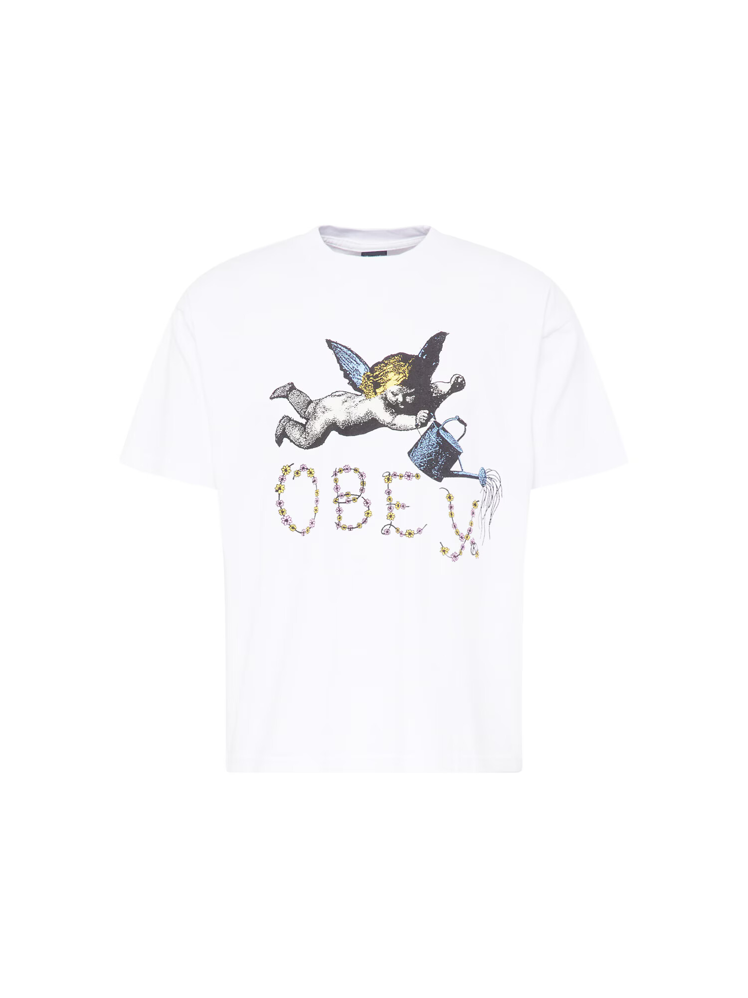 Obey Tricou turcoaz / galben deschis / mov deschis / alb - Pled.ro