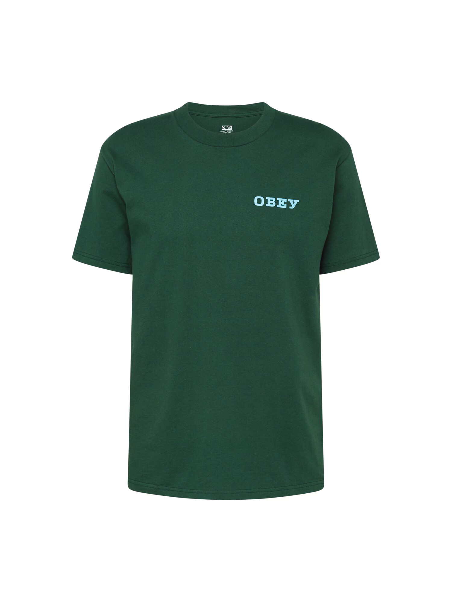 Obey Tricou verde închis - Pled.ro