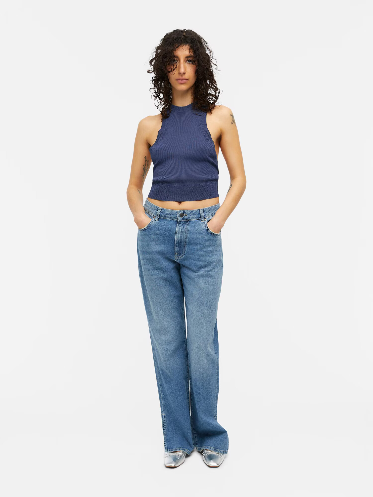 OBJECT Jeans albastru denim - Pled.ro