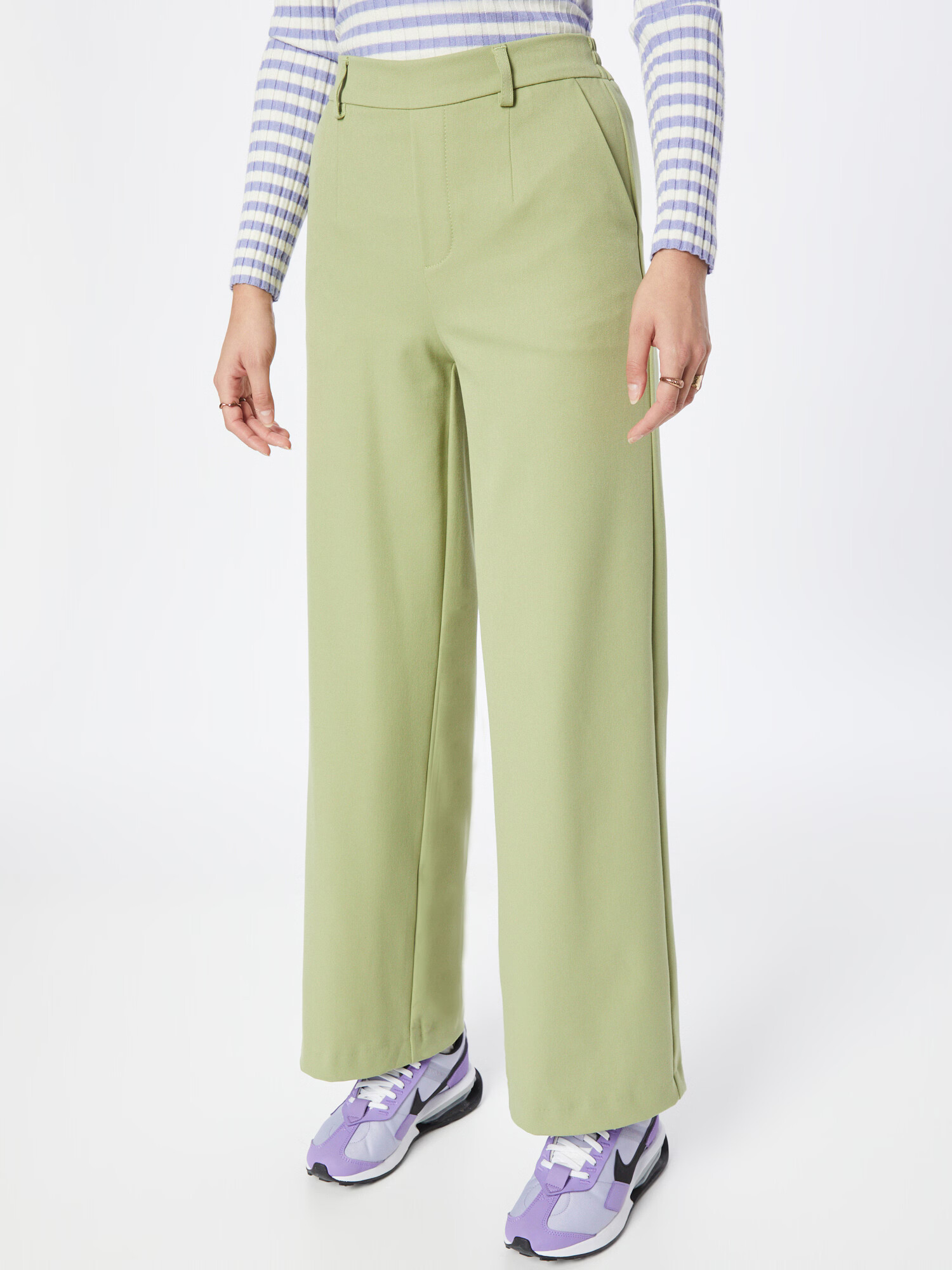 OBJECT Pantaloni 'Lisa' verde deschis - Pled.ro