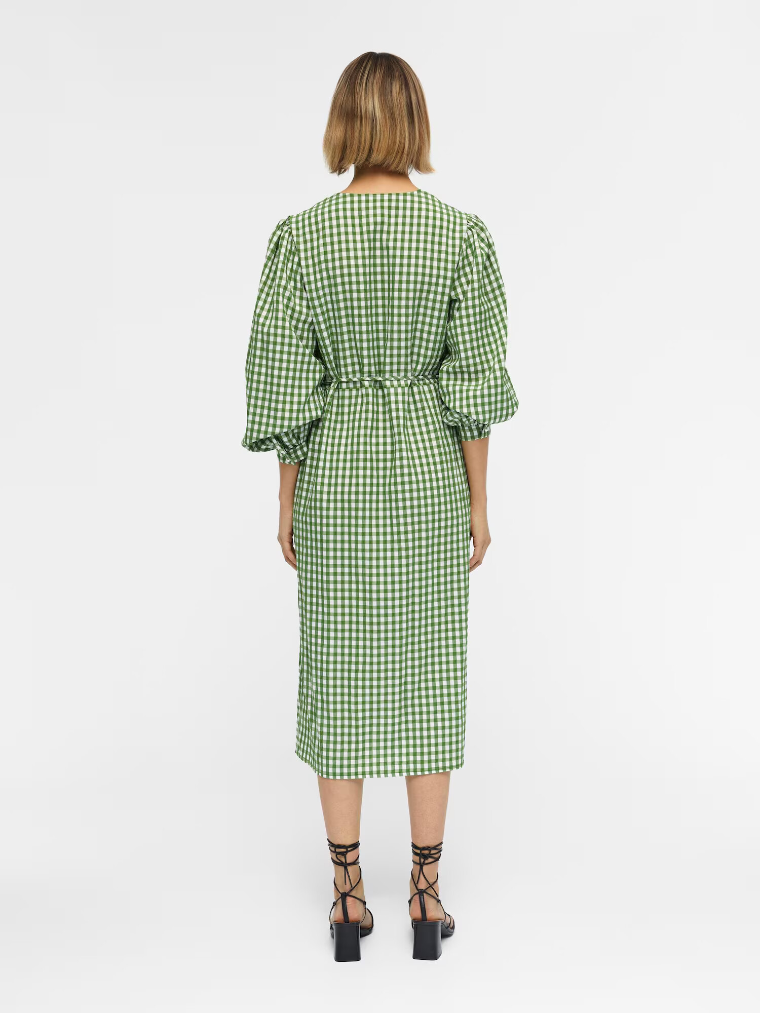 OBJECT Rochie 'Bodil' verde / alb - Pled.ro