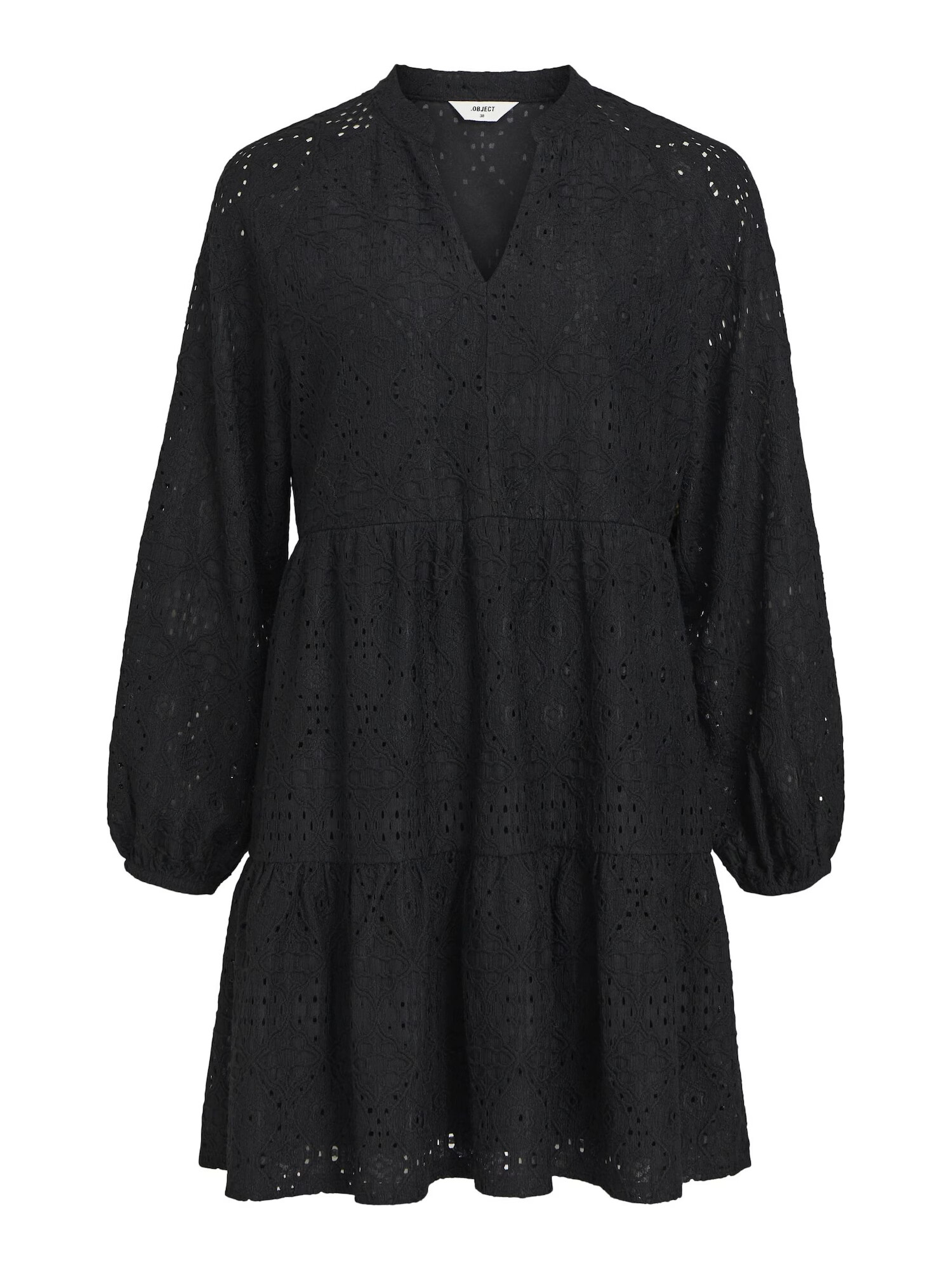 OBJECT Rochie 'Broderie Anglaise' negru - Pled.ro