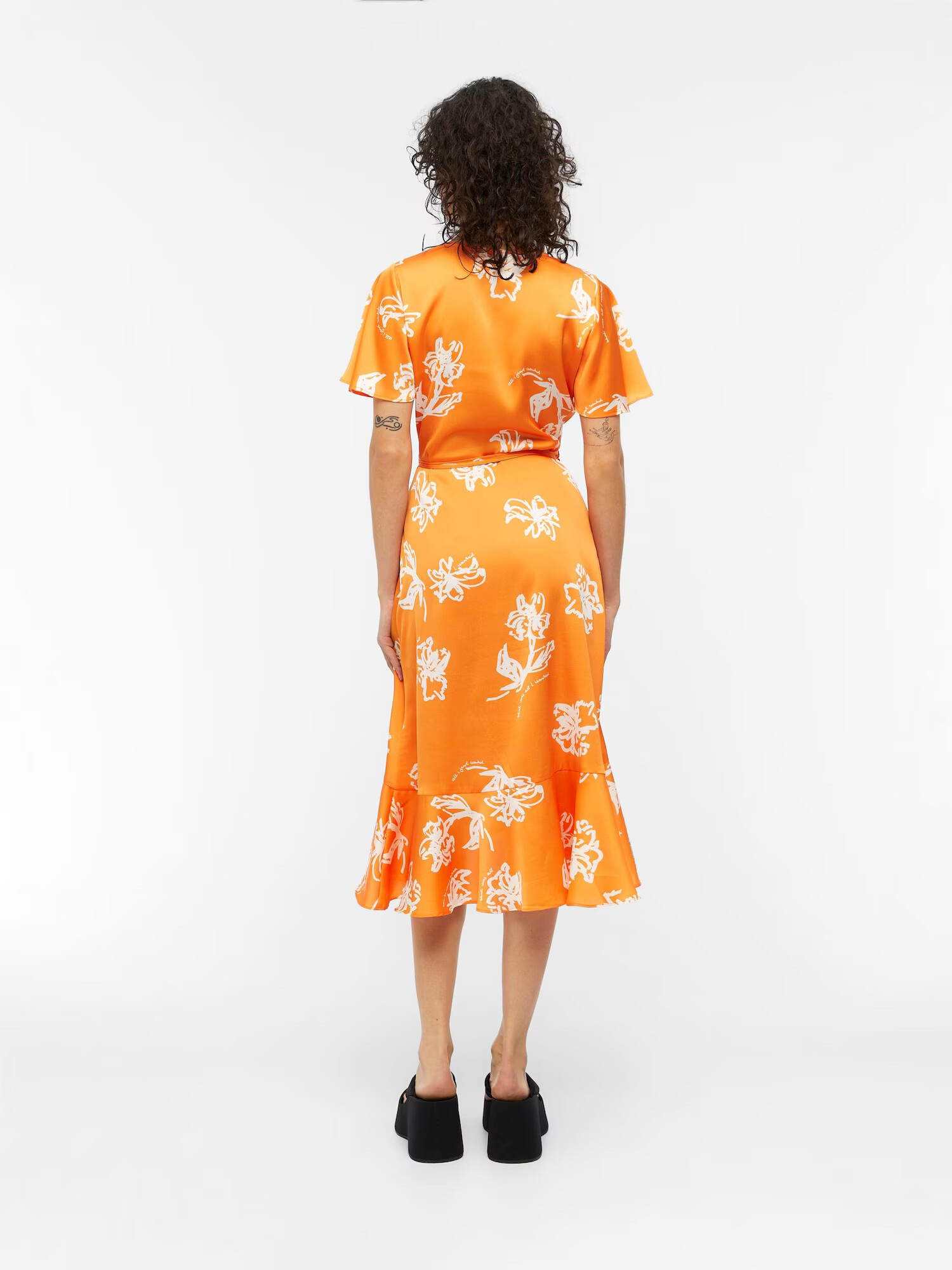 OBJECT Rochie 'Issy Papaya' portocaliu deschis / alb - Pled.ro