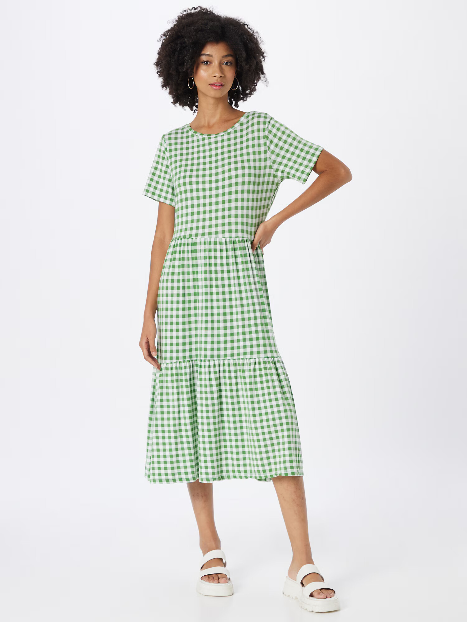 OBJECT Rochie 'STEPHANIE' verde / alb - Pled.ro