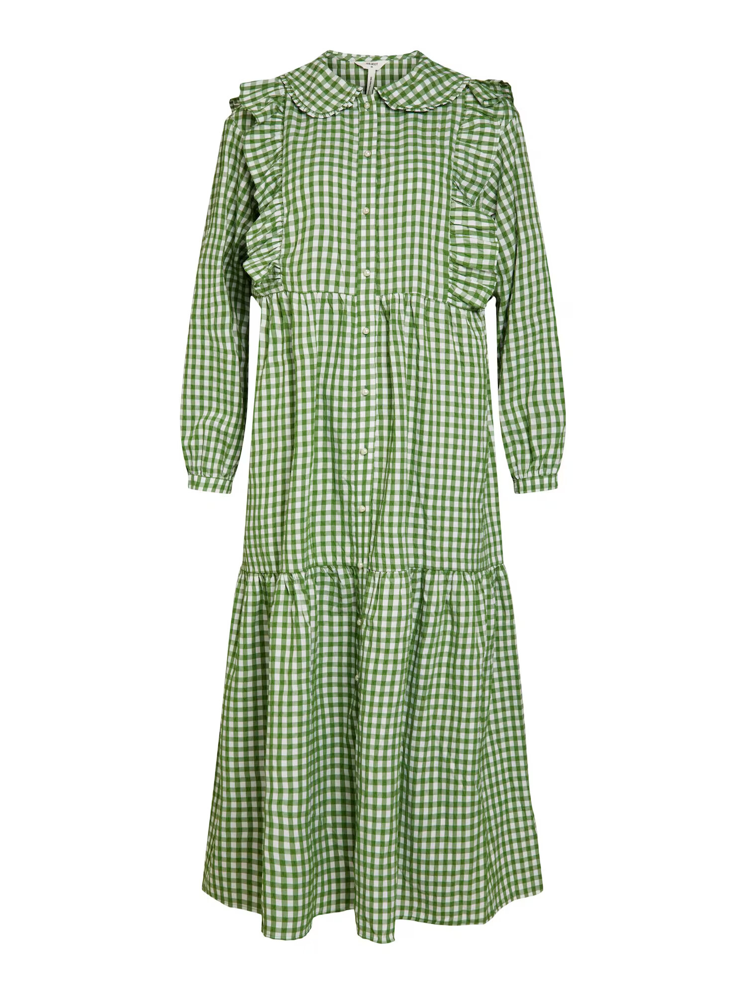 OBJECT Rochie tip bluză 'Bodil' verde măr / verde deschis / alb - Pled.ro