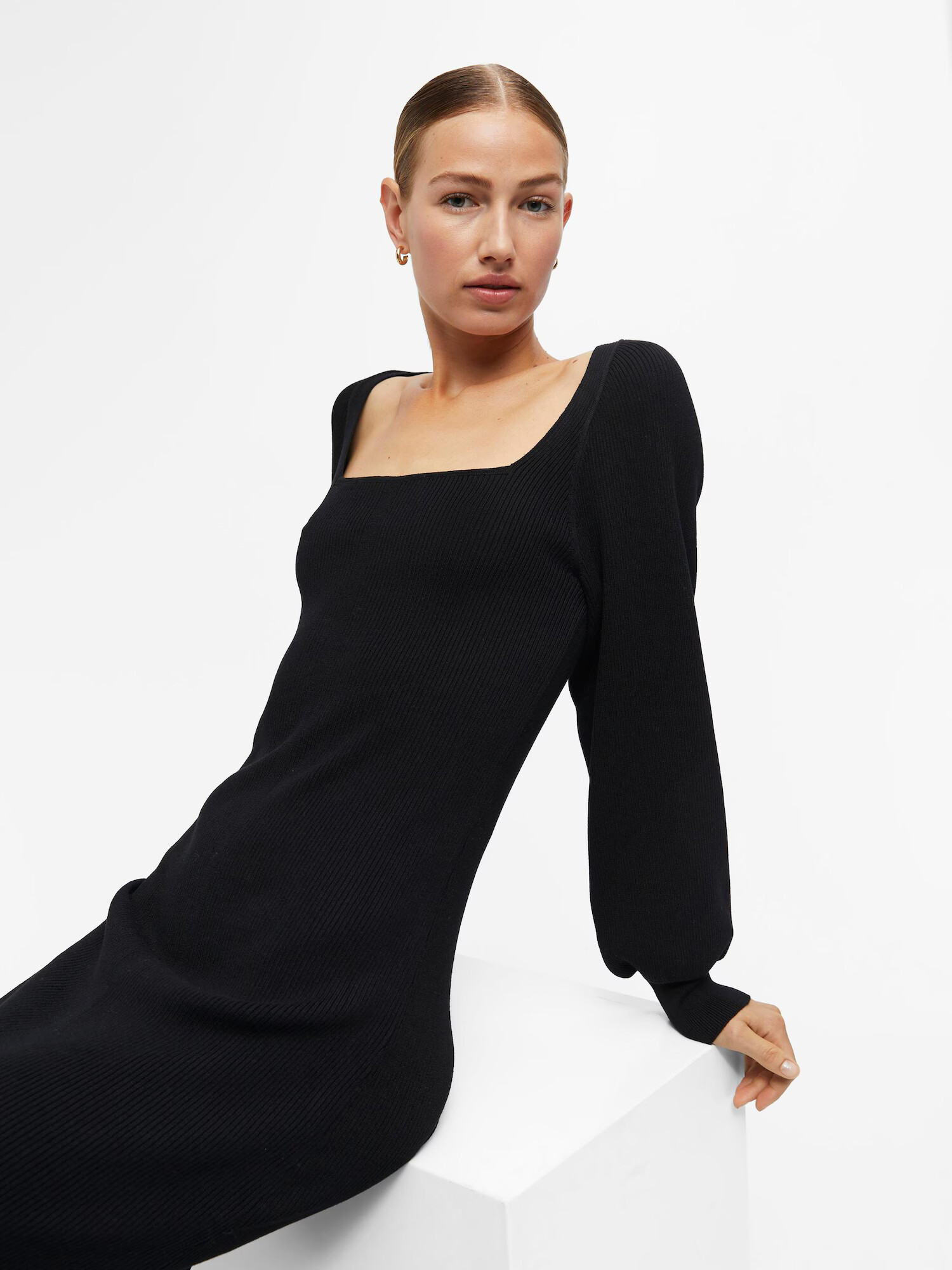 OBJECT Rochie tricotat 'AGNES' negru - Pled.ro