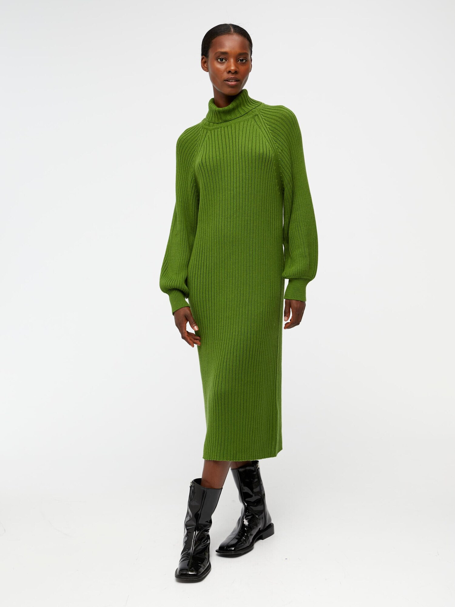 OBJECT Rochie tricotat 'Line' verde - Pled.ro