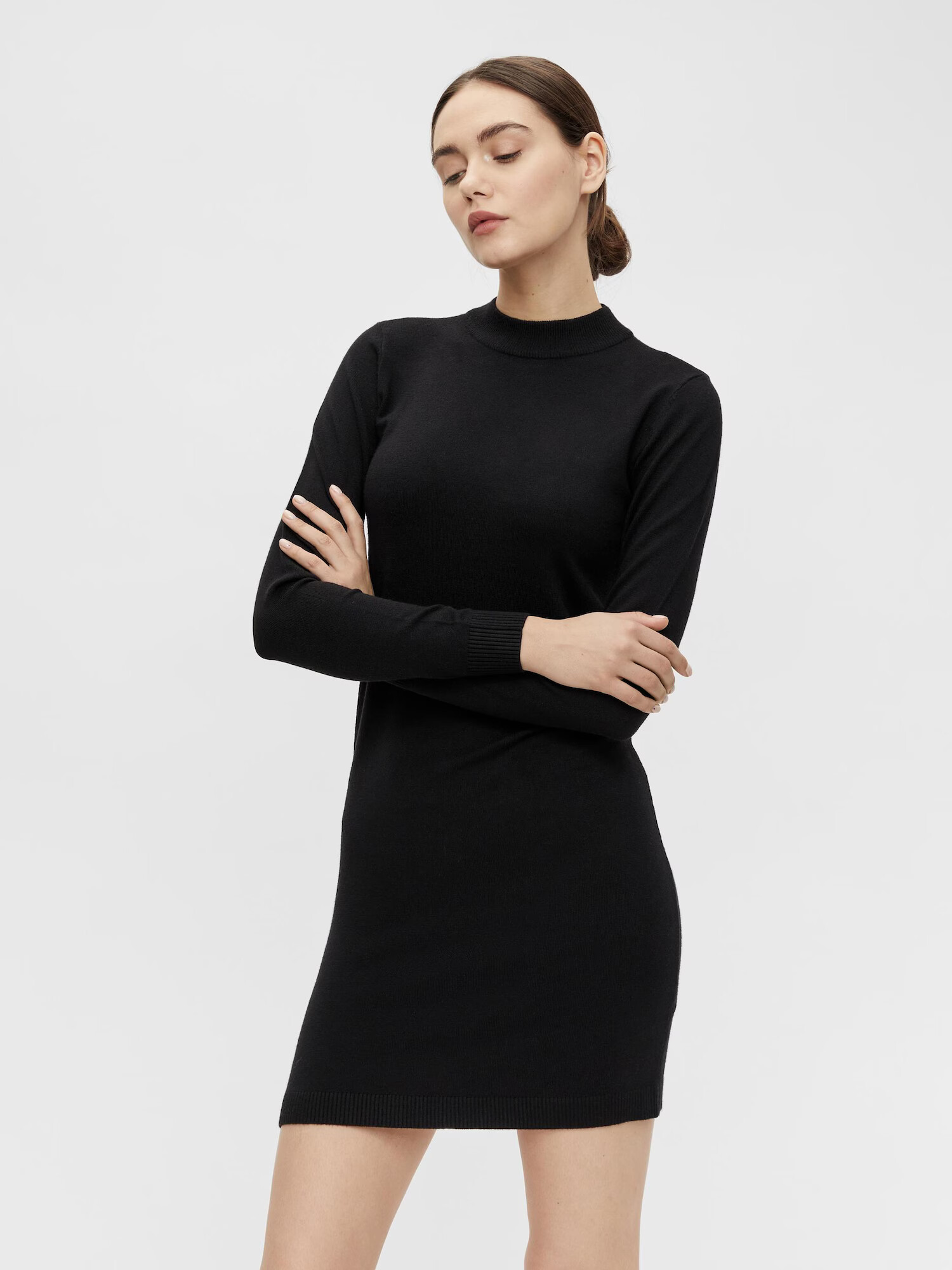 OBJECT Rochie tricotat 'Thess' negru - Pled.ro