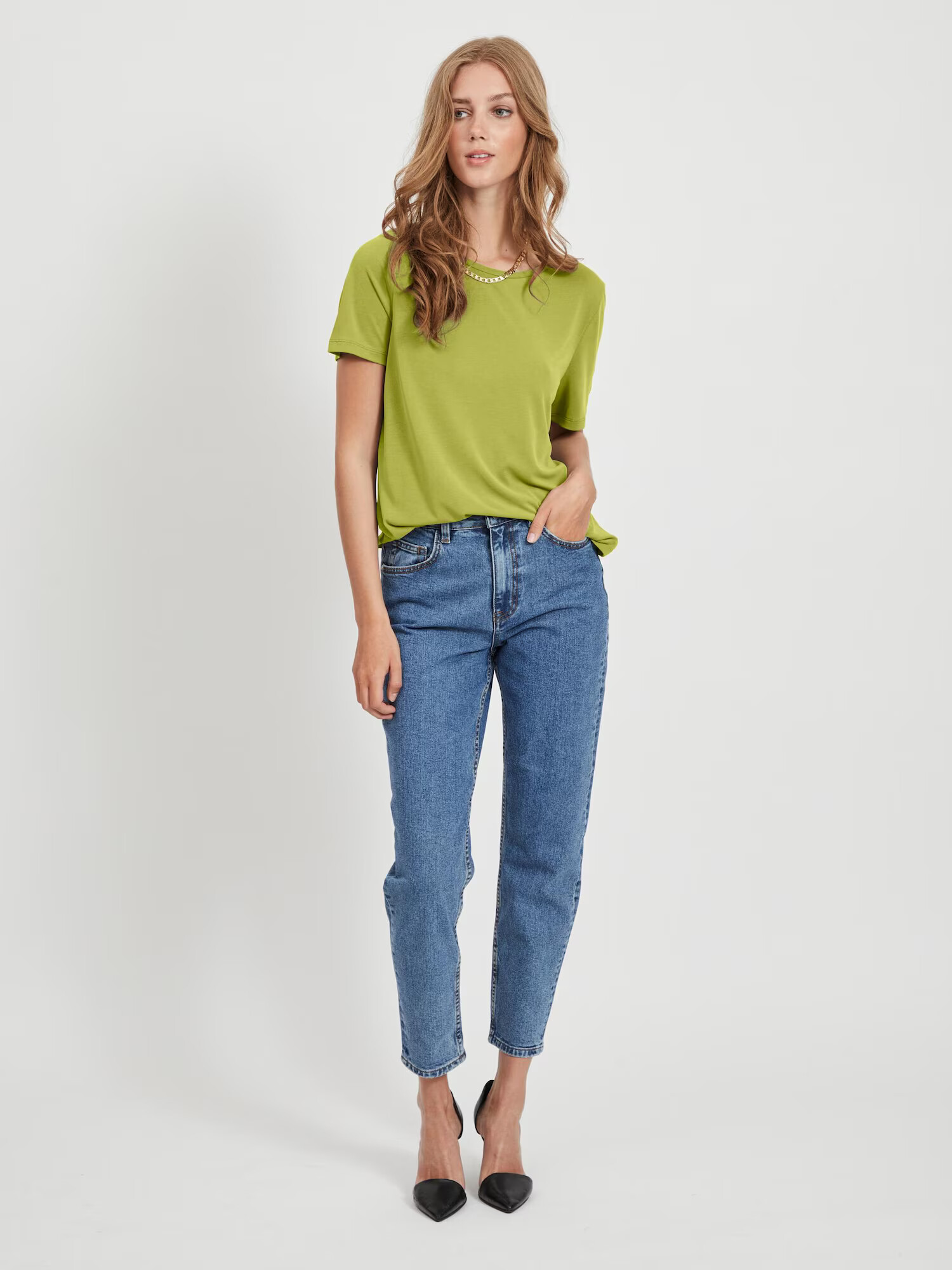 OBJECT Tricou 'ANNIE' verde stuf - Pled.ro