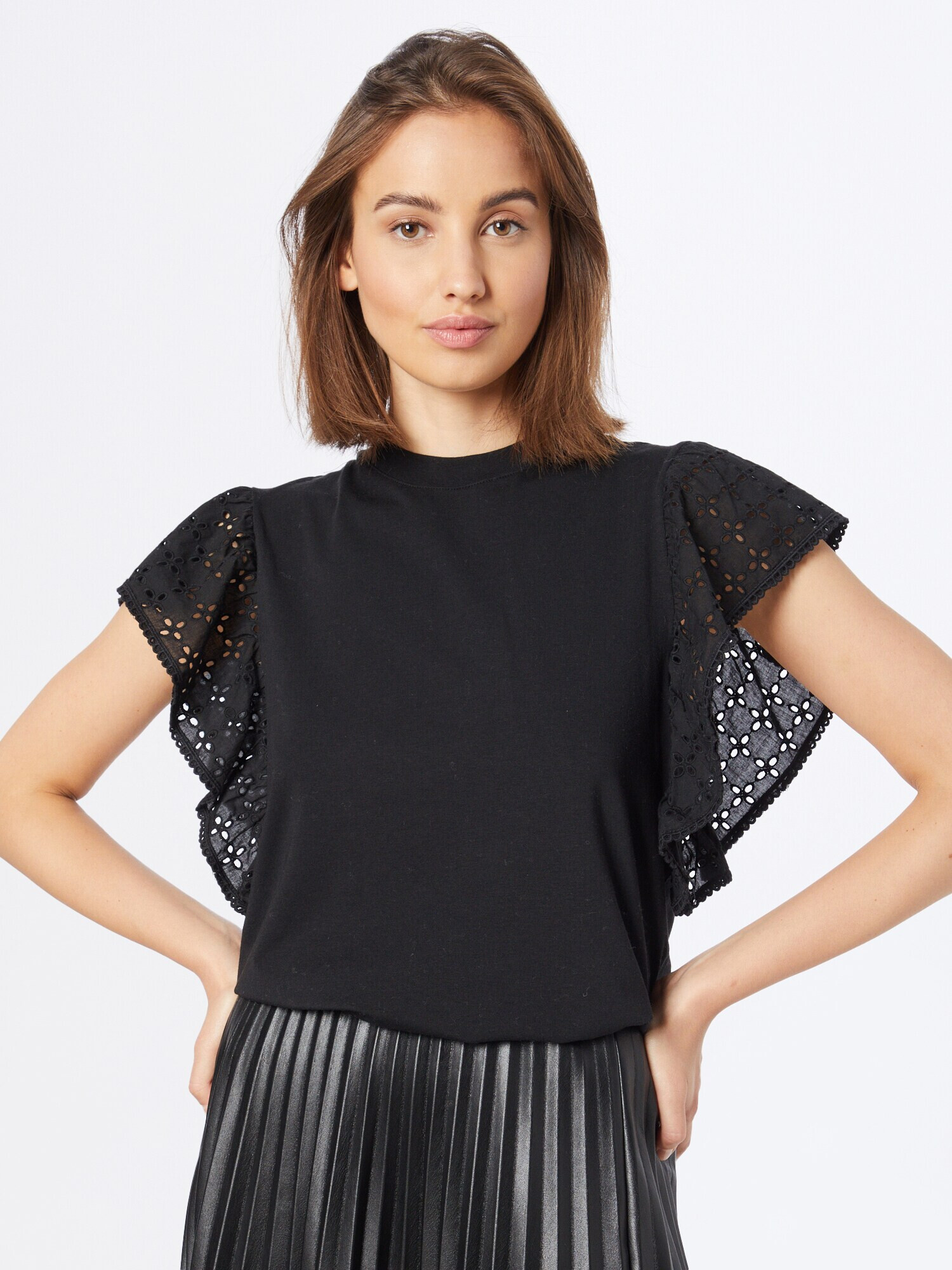 OBJECT Tricou 'GREER' negru - Pled.ro