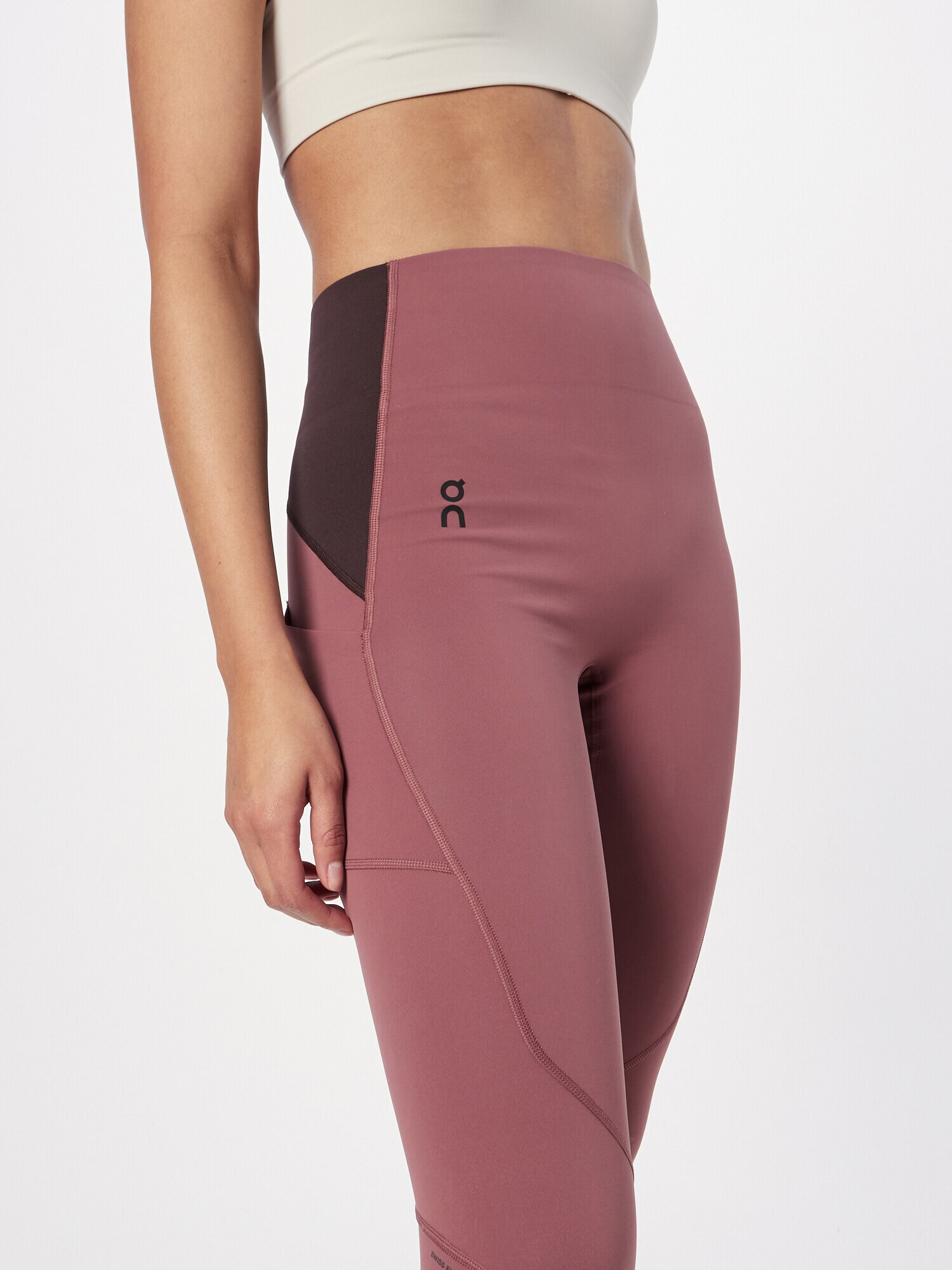 On Leggings 'Movement' roșu burgundy / negru - Pled.ro