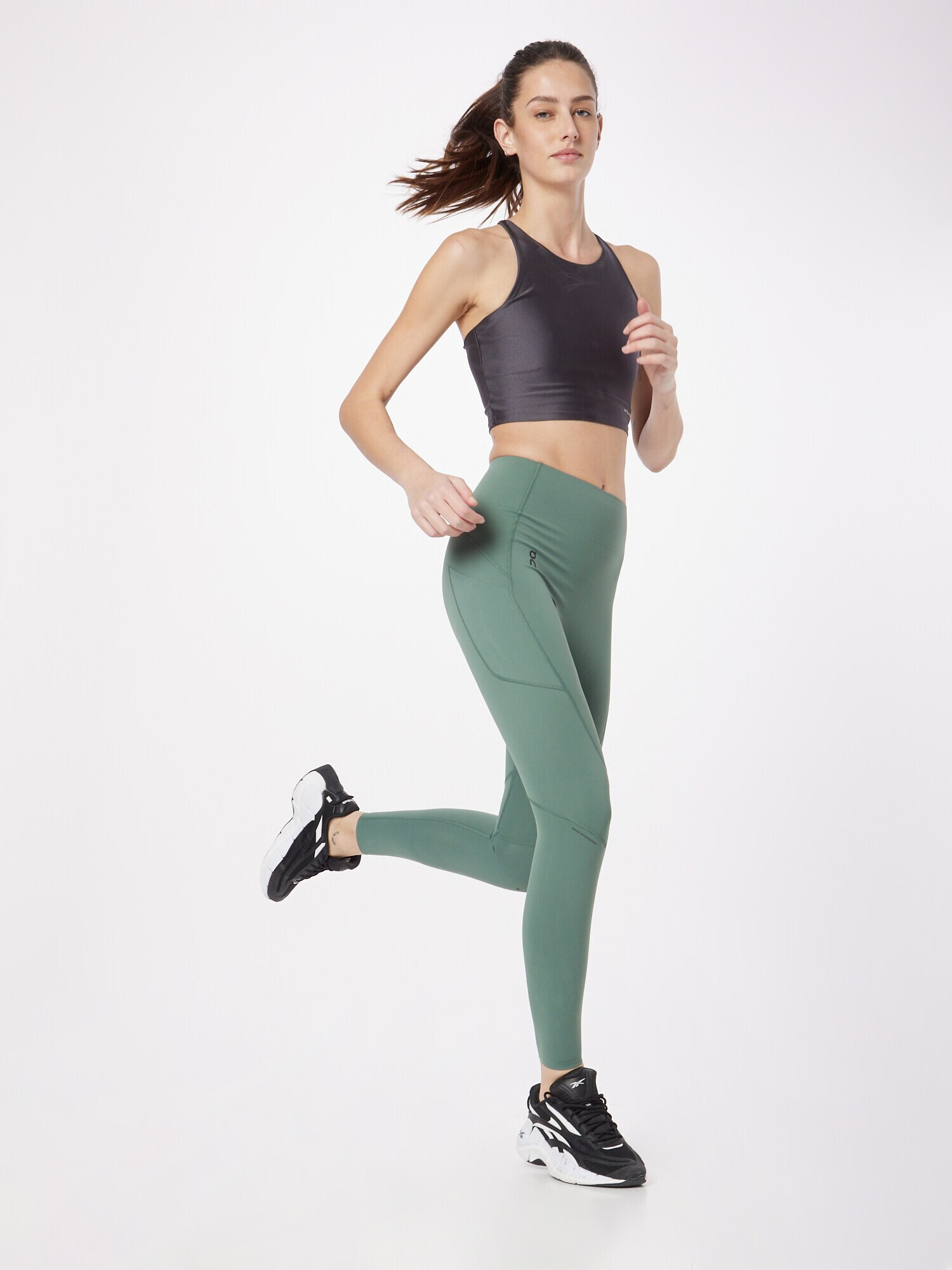 On Leggings 'Movement' verde jad / negru - Pled.ro