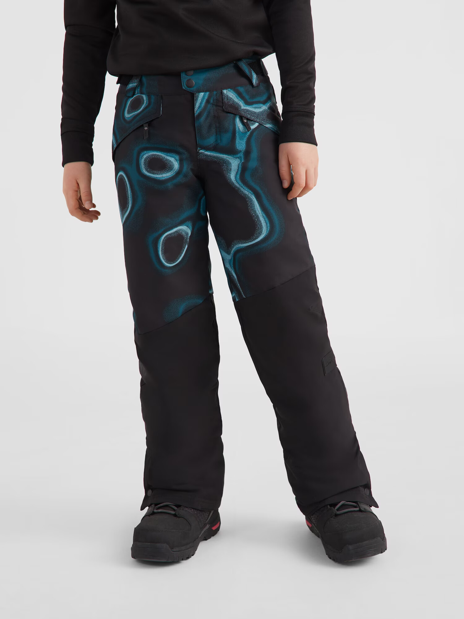 O'NEILL Pantaloni sport 'Anvil Aop' albastru aqua / cyan / negru - Pled.ro