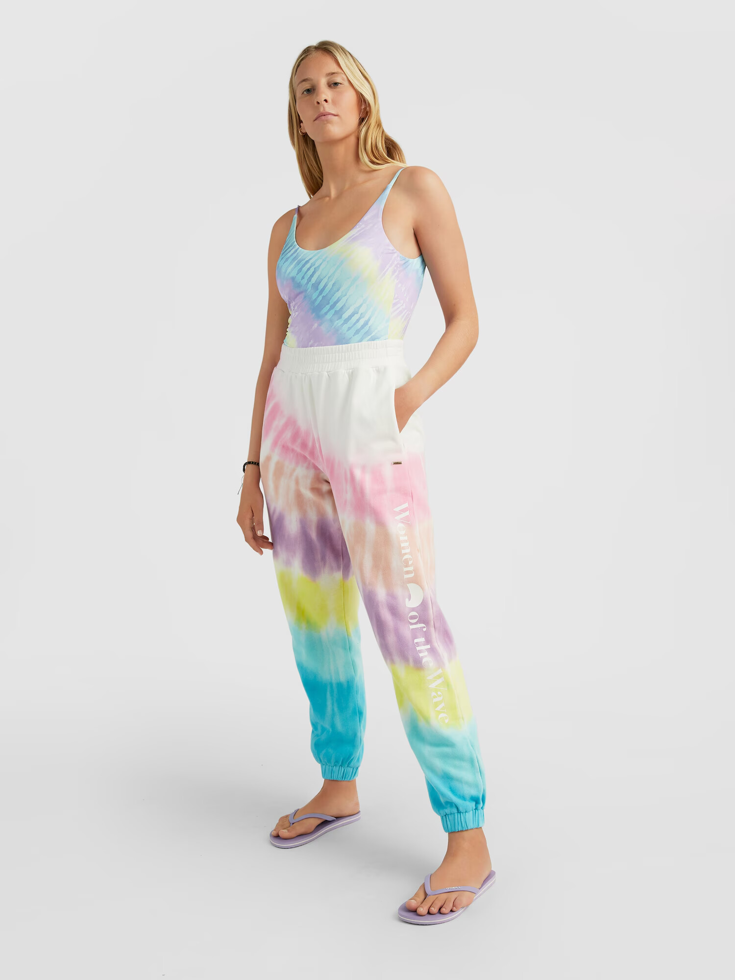 O'NEILL Pantaloni 'Women Of The Wave' albastru / galben / lila / roz - Pled.ro