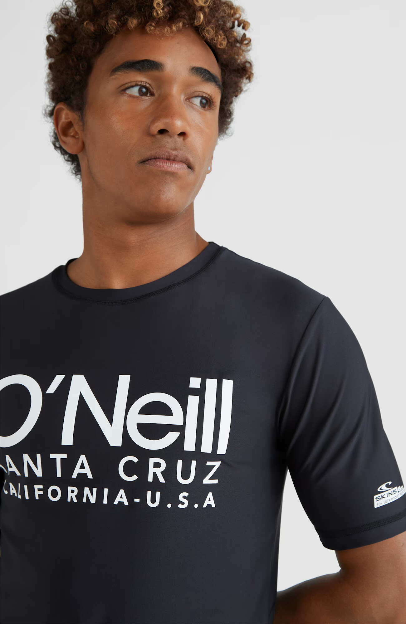 O'NEILL Tricou funcțional 'Skins' negru / alb - Pled.ro