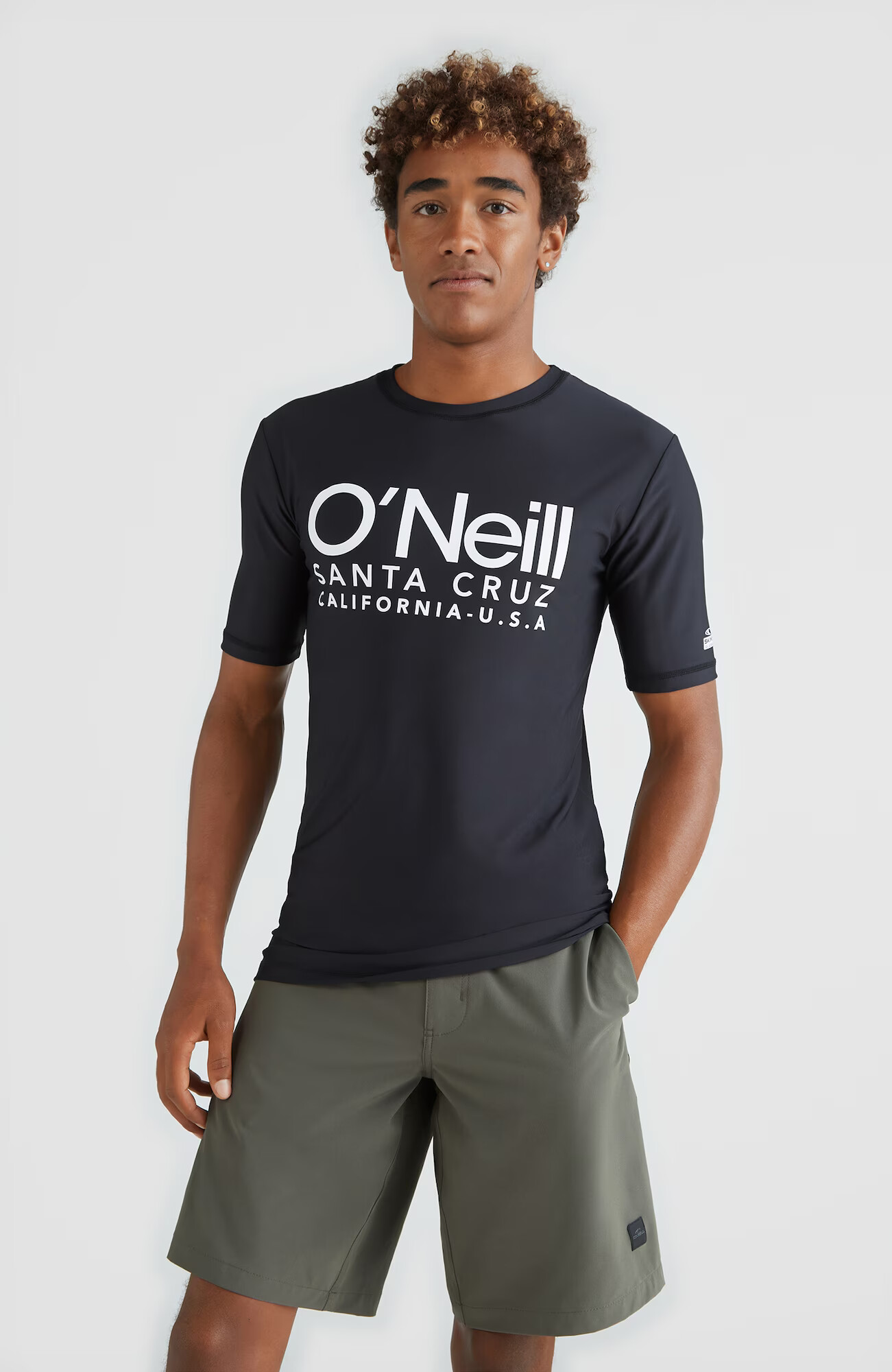 O'NEILL Tricou funcțional 'Skins' negru / alb - Pled.ro