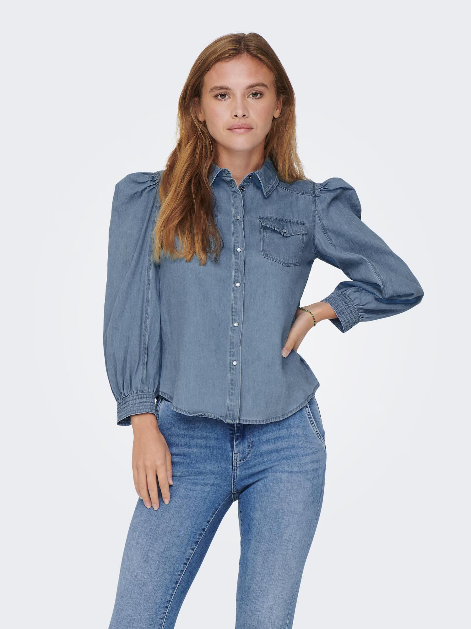 ONLY Bluză 'Mallory' albastru denim - Pled.ro