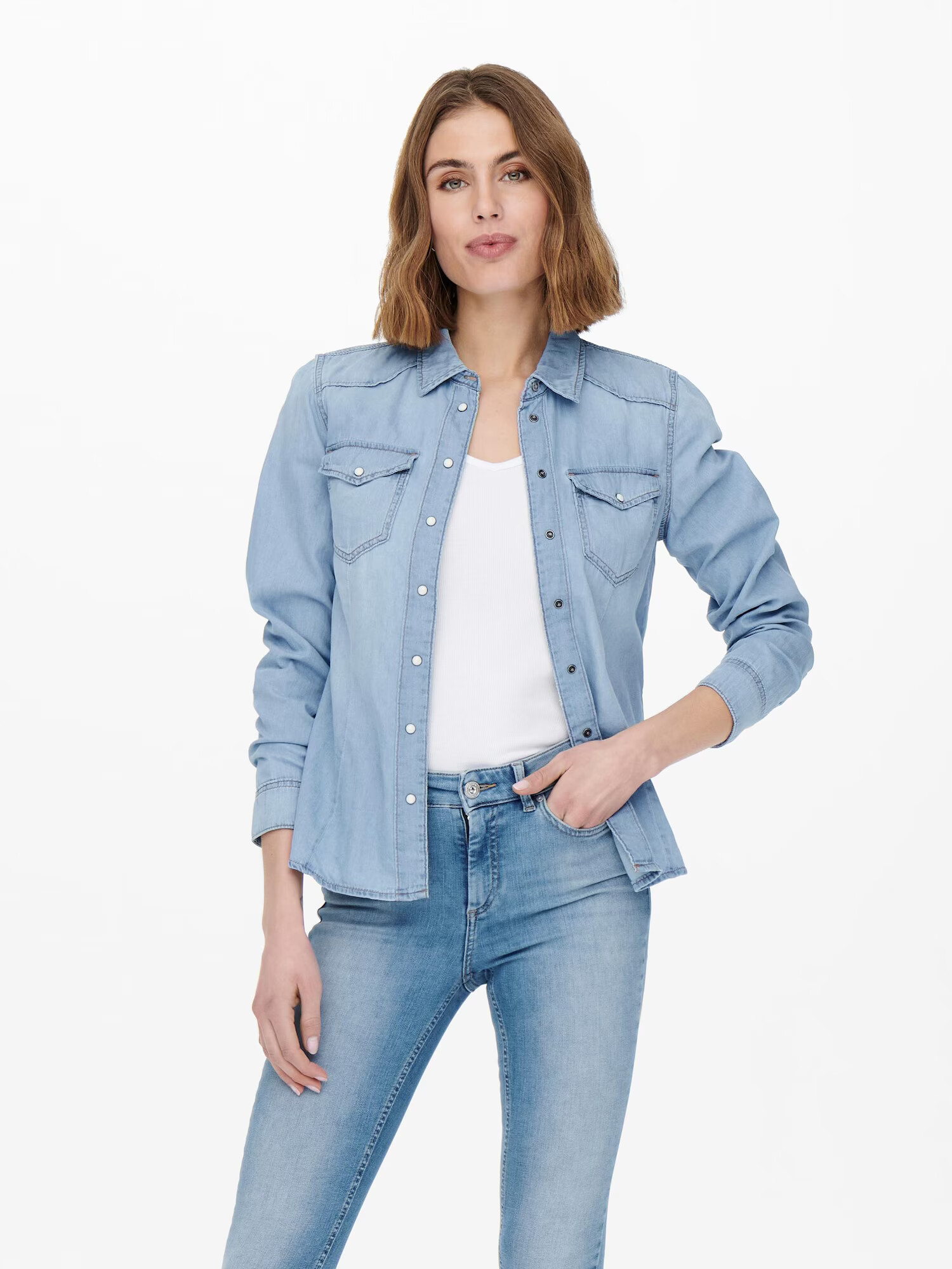 ONLY Bluză 'Rock it' albastru denim - Pled.ro