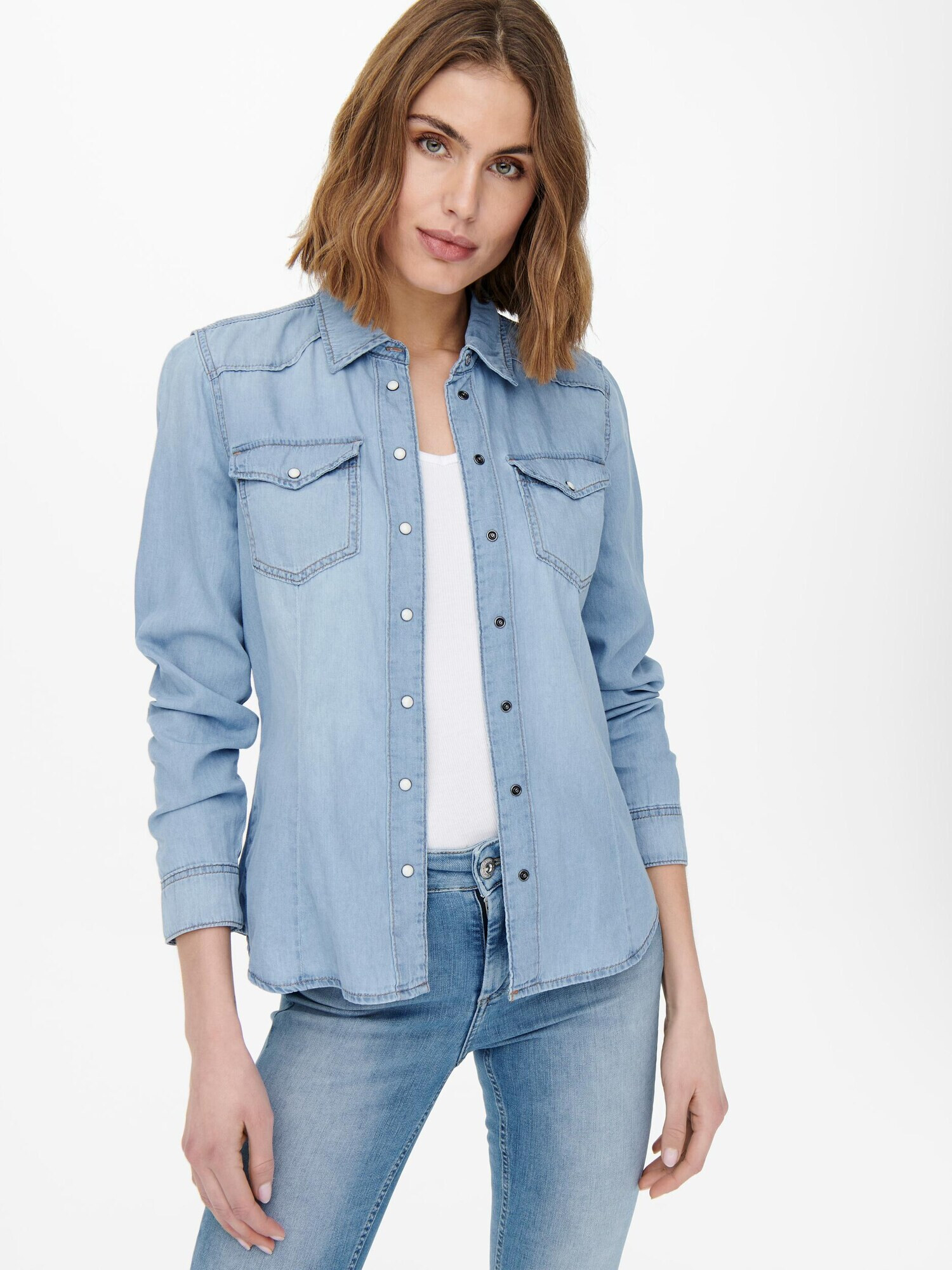 ONLY Bluză 'Rock it' albastru denim - Pled.ro