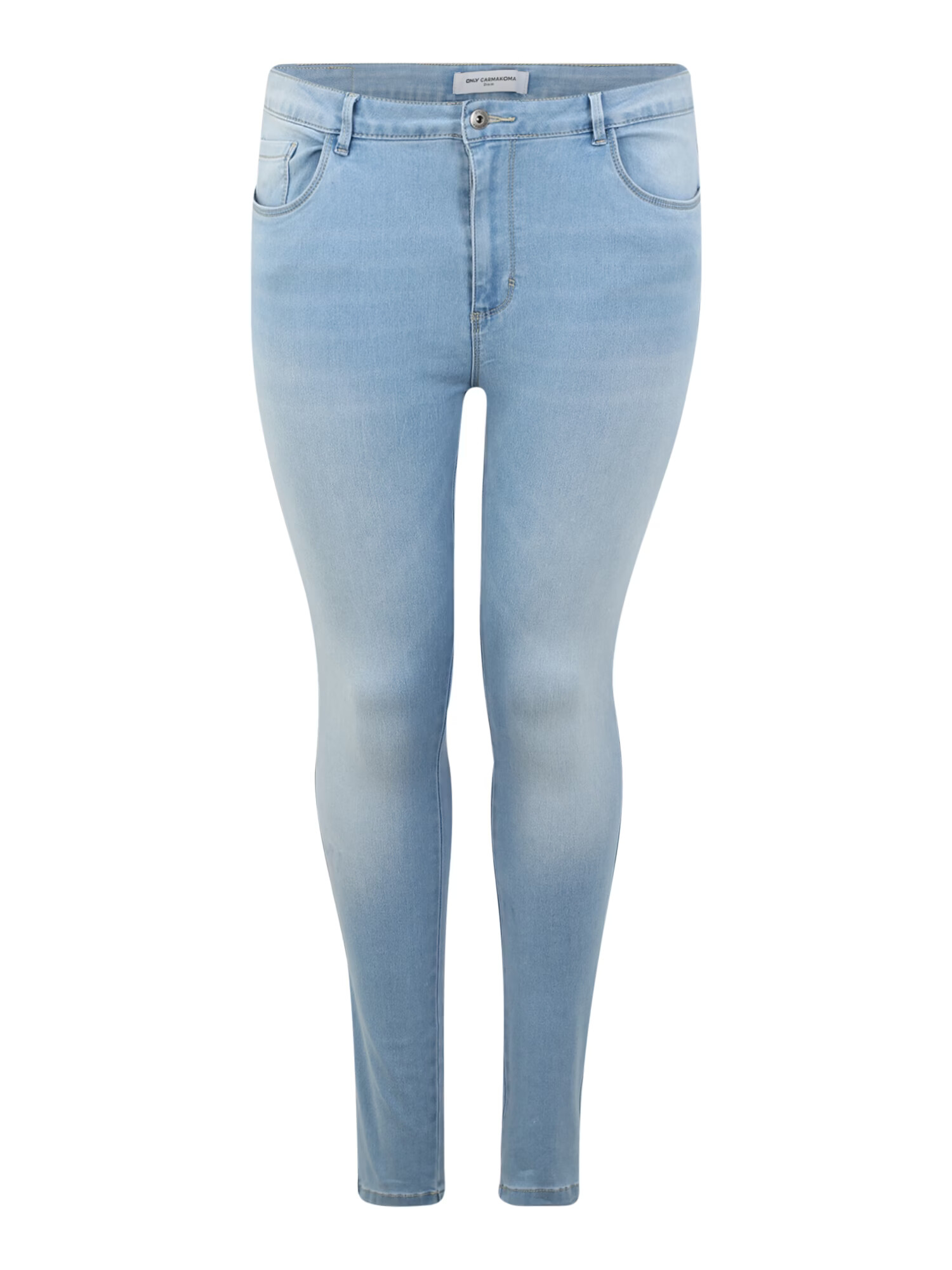 ONLY Carmakoma Jeans 'Augusta' albastru denim / maro deschis - Pled.ro