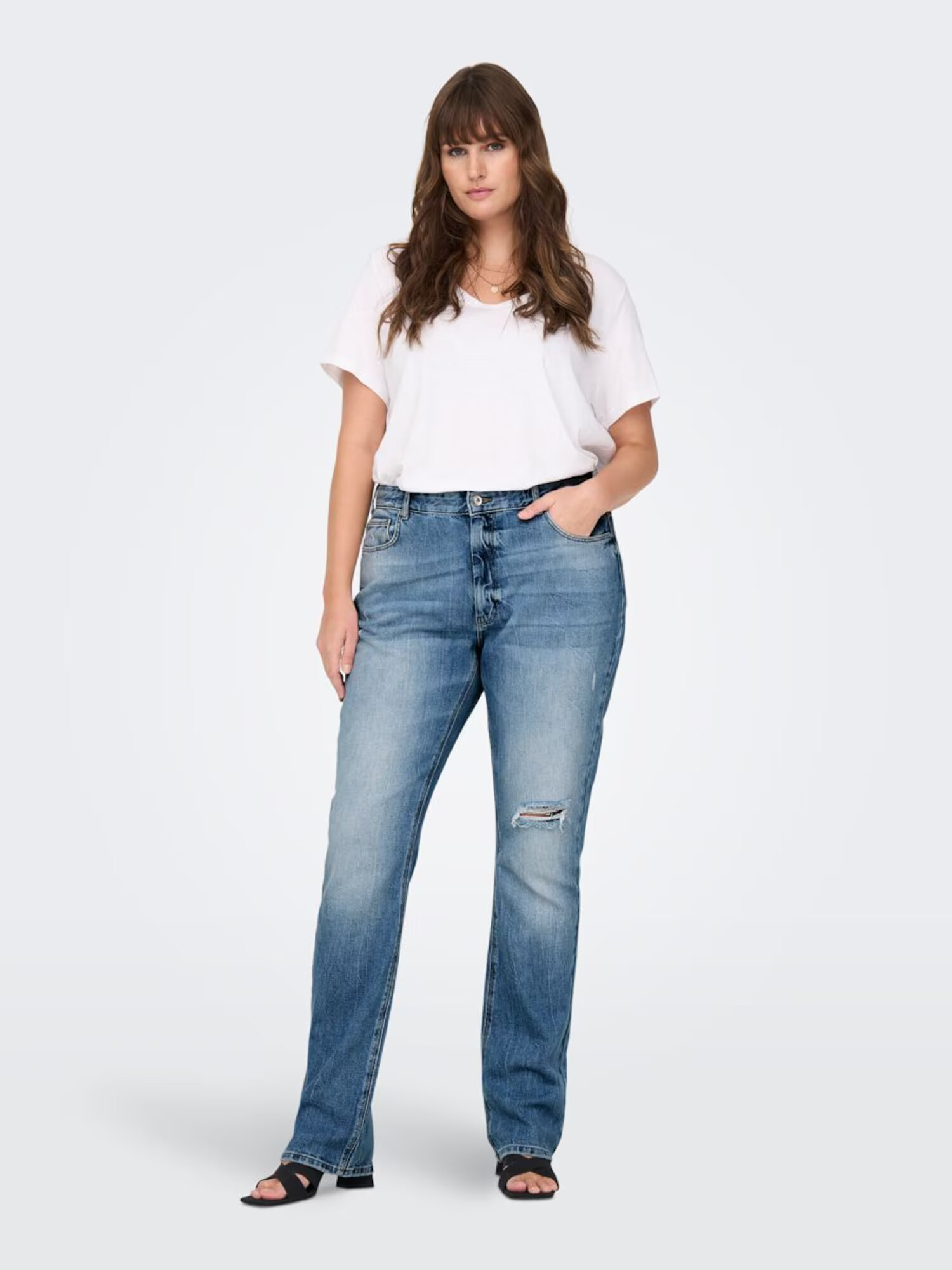 ONLY Carmakoma Jeans 'Duru' albastru denim - Pled.ro