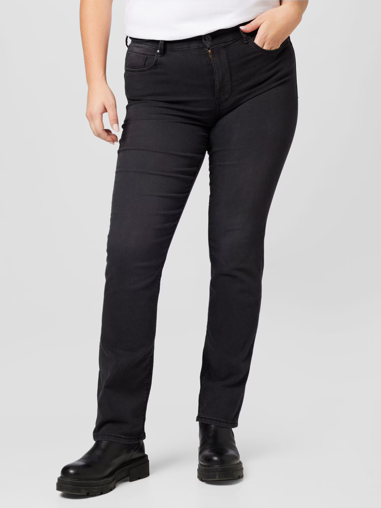 ONLY Carmakoma Jeans 'Hiris' negru - Pled.ro