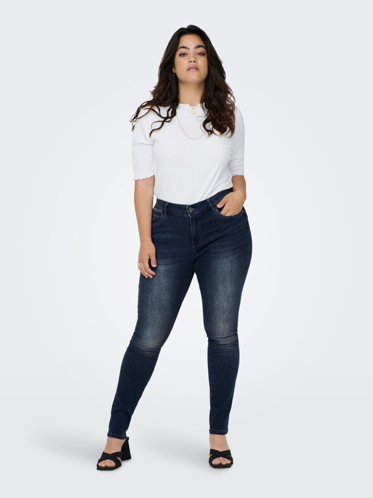 ONLY Carmakoma Jeans 'Sally' albastru denim - Pled.ro