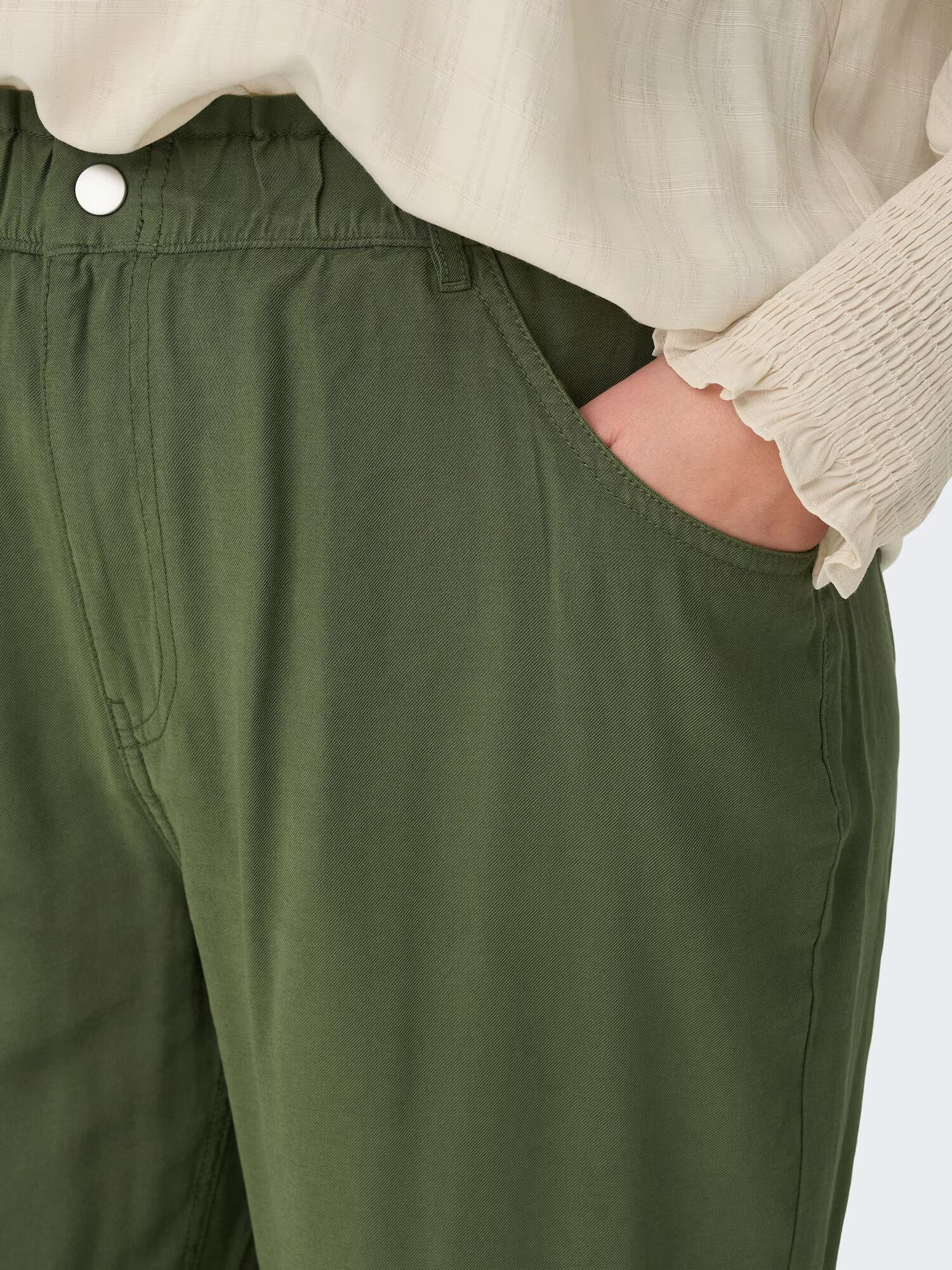 ONLY Carmakoma Pantaloni 'Aro' verde - Pled.ro