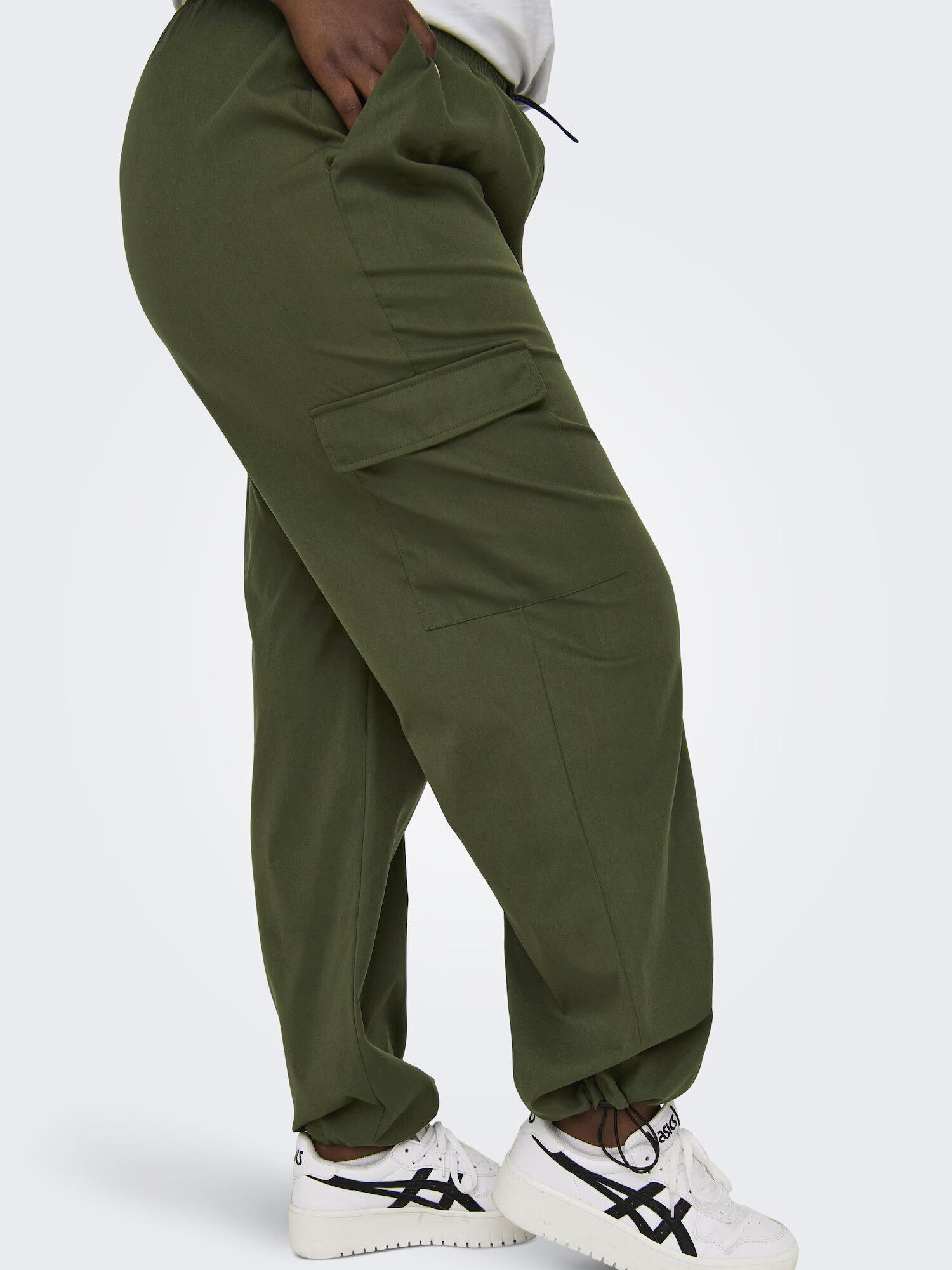 ONLY Carmakoma Pantaloni cu buzunare verde - Pled.ro