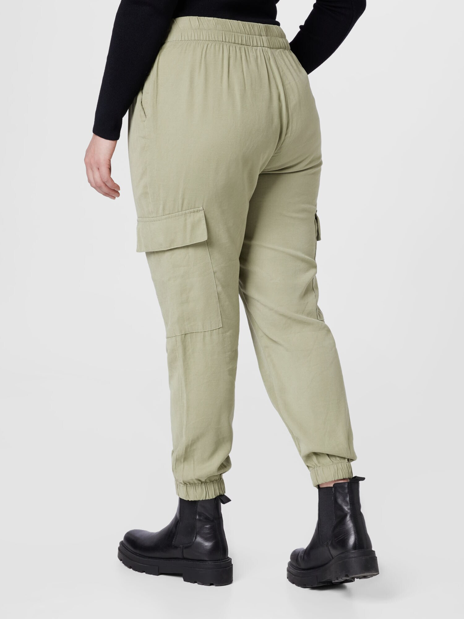 ONLY Carmakoma Pantaloni cu buzunare verde mentă - Pled.ro