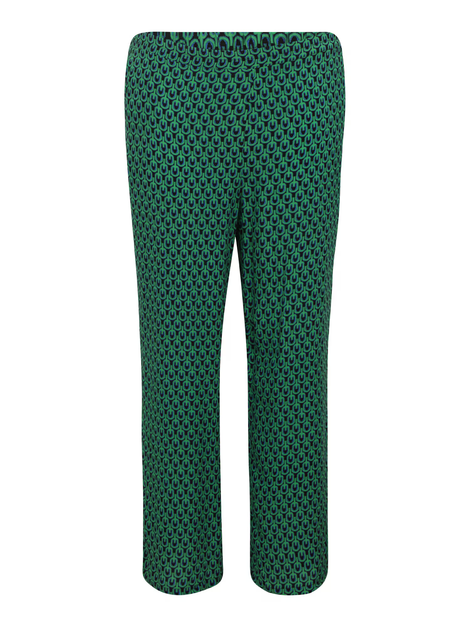 ONLY Carmakoma Pantaloni 'SANJA' azuriu / verde deschis / verde închis / negru - Pled.ro