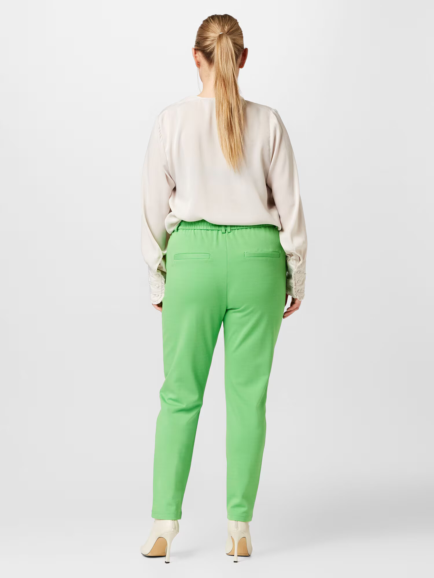 ONLY Carmakoma Pantaloni verde deschis - Pled.ro