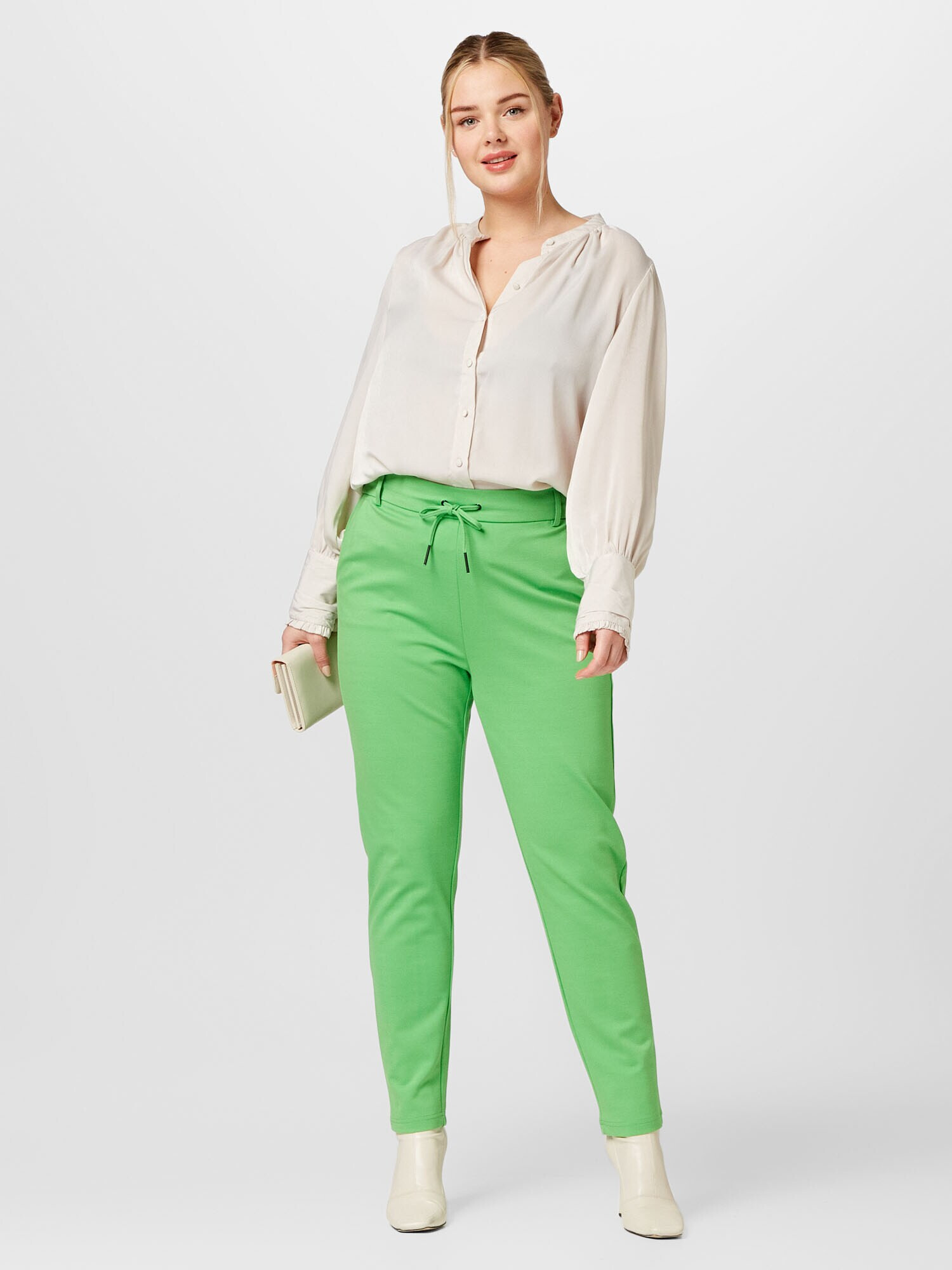 ONLY Carmakoma Pantaloni verde deschis - Pled.ro