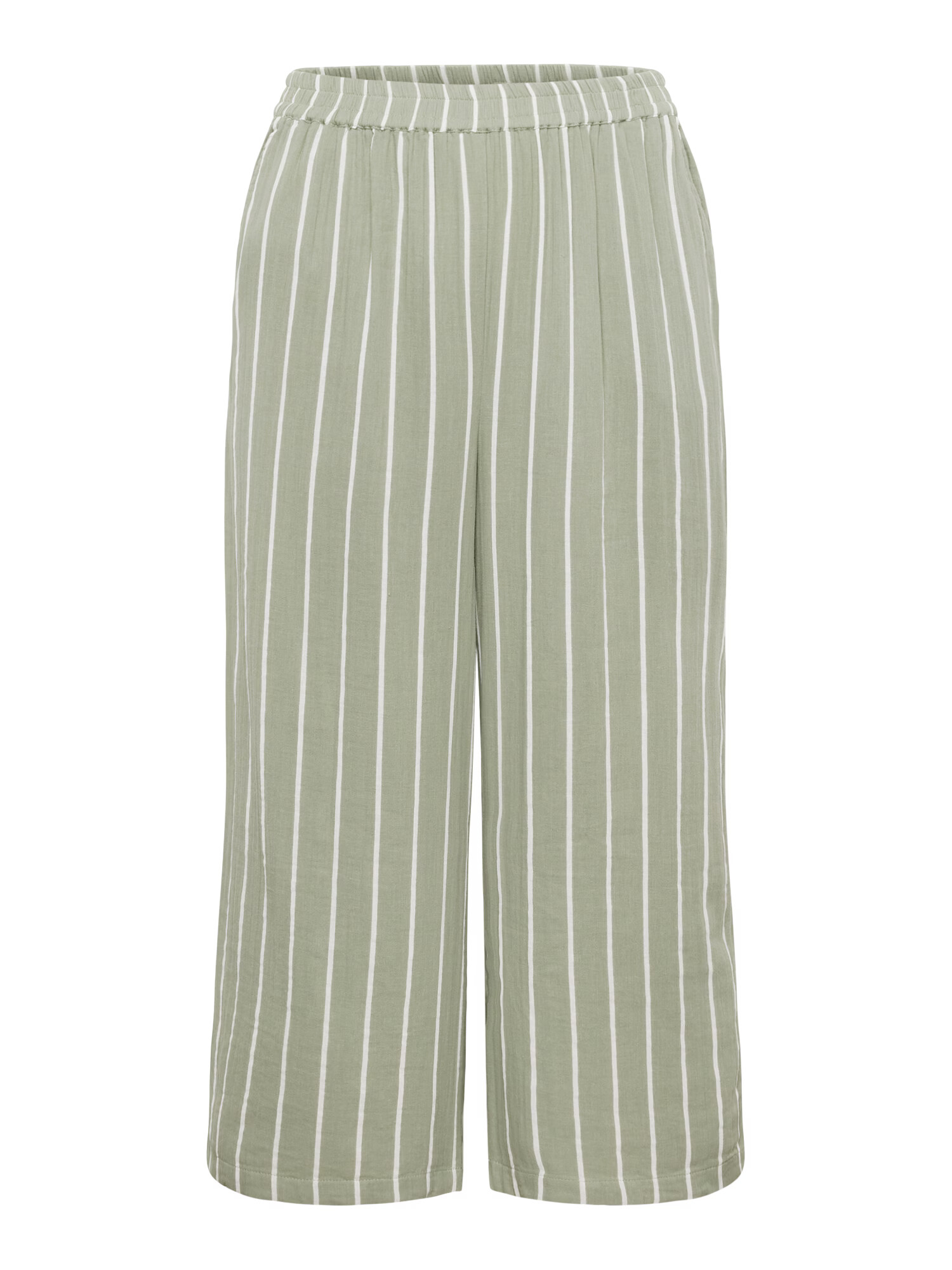 ONLY Carmakoma Pantaloni verde pastel / alb - Pled.ro