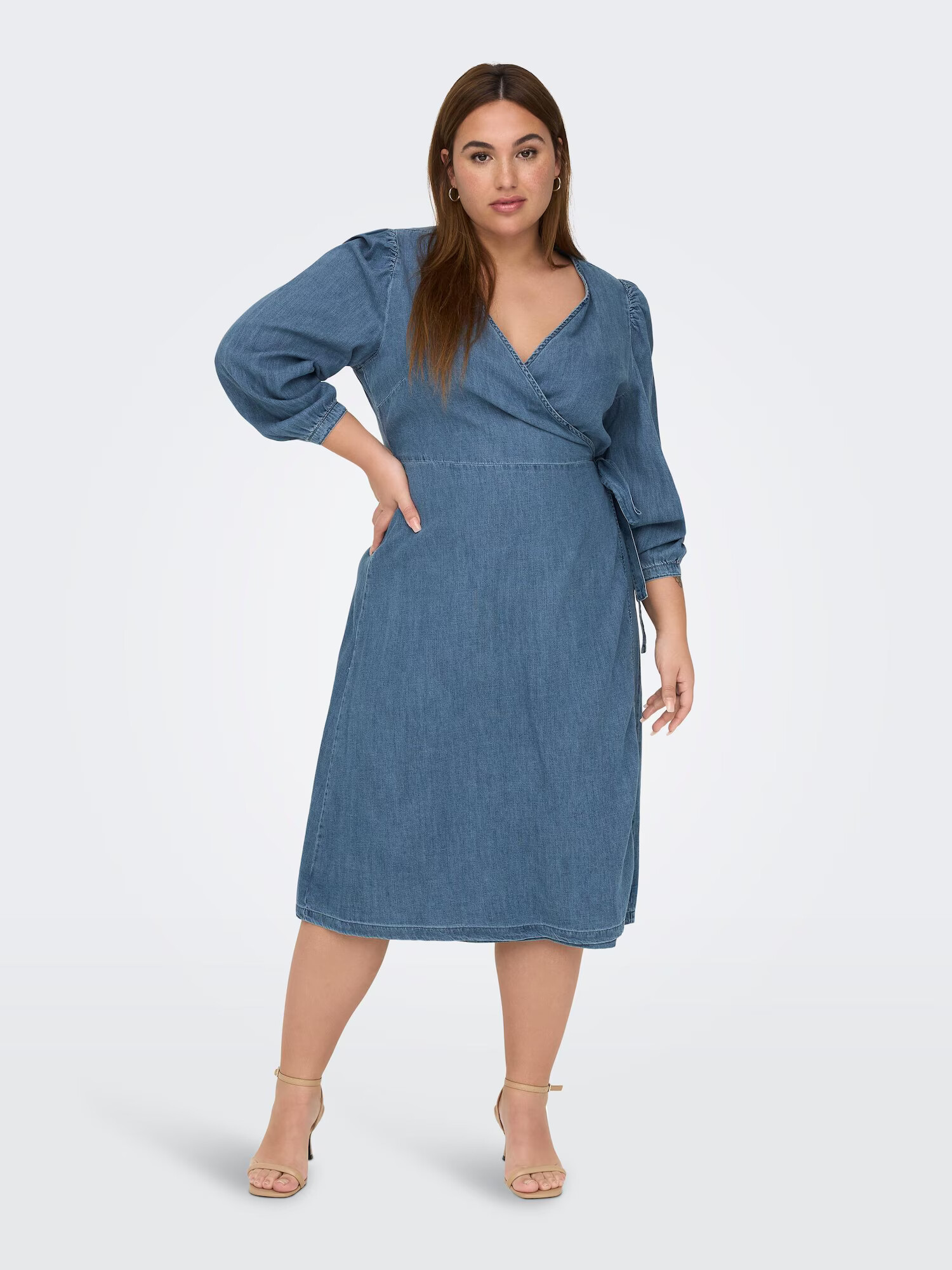 ONLY Carmakoma Rochie 'Irina' albastru denim - Pled.ro