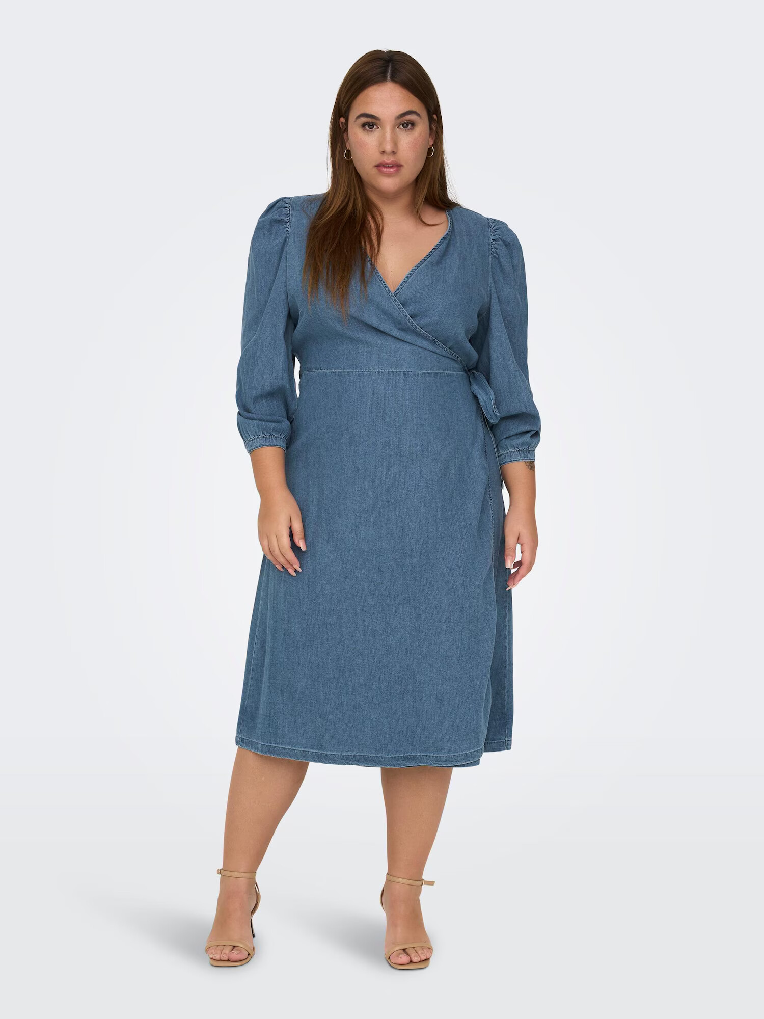 ONLY Carmakoma Rochie 'Irina' albastru denim - Pled.ro