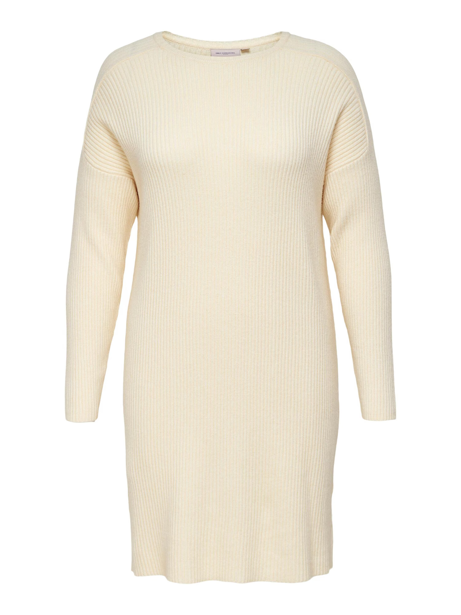 ONLY Carmakoma Rochie tricotat 'Fia Katia' alb natural - Pled.ro