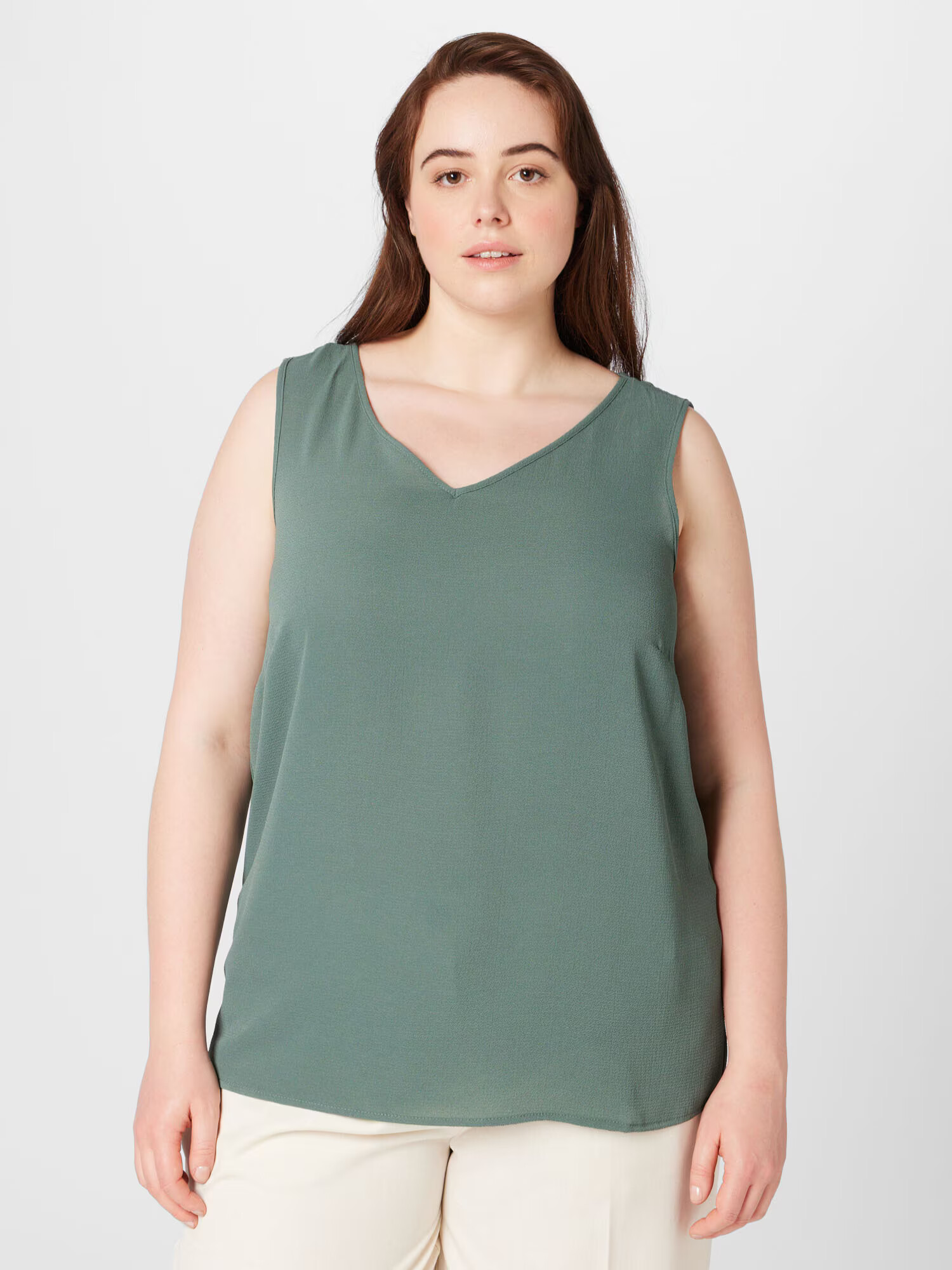 ONLY Carmakoma Top 'LUXMIE' verde pastel - Pled.ro