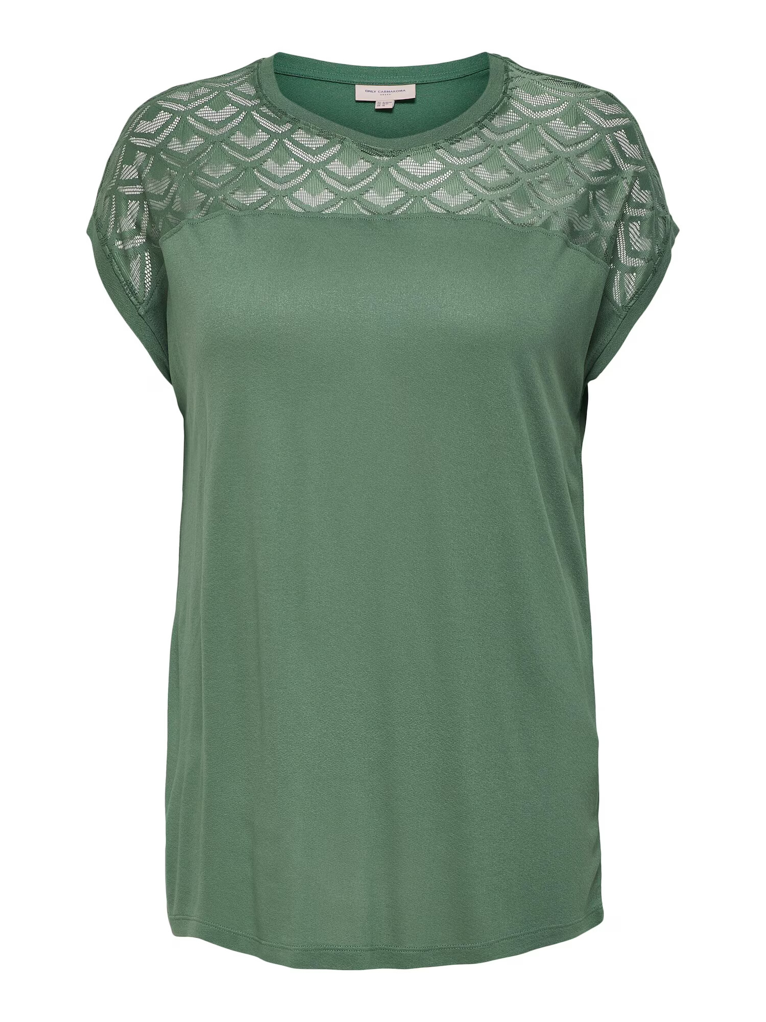 ONLY Carmakoma Tricou 'Flake' verde iarbă - Pled.ro