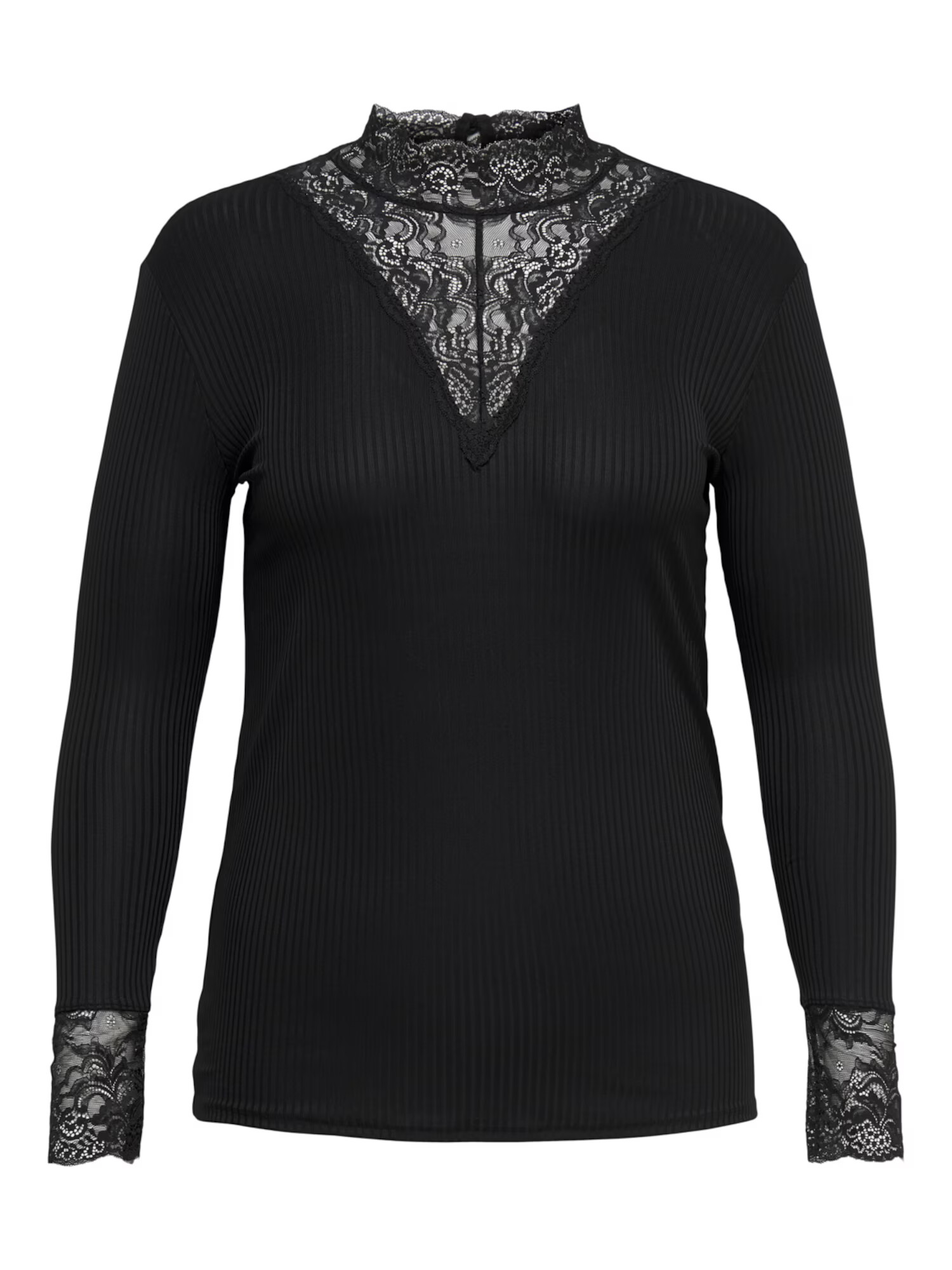 ONLY Carmakoma Tricou 'LACE' negru - Pled.ro