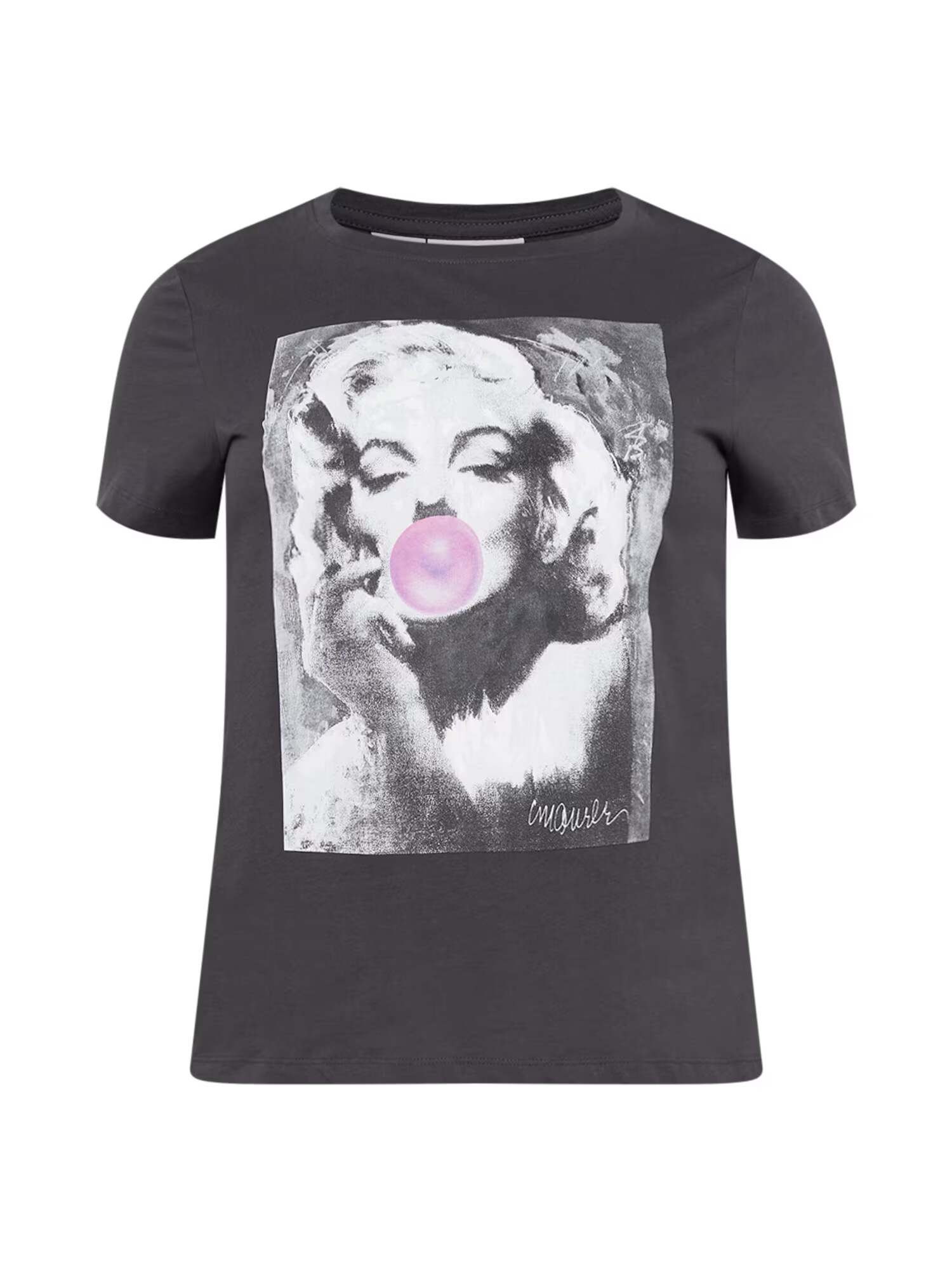 ONLY Carmakoma Tricou 'MARILYN' gri / lila / negru - Pled.ro