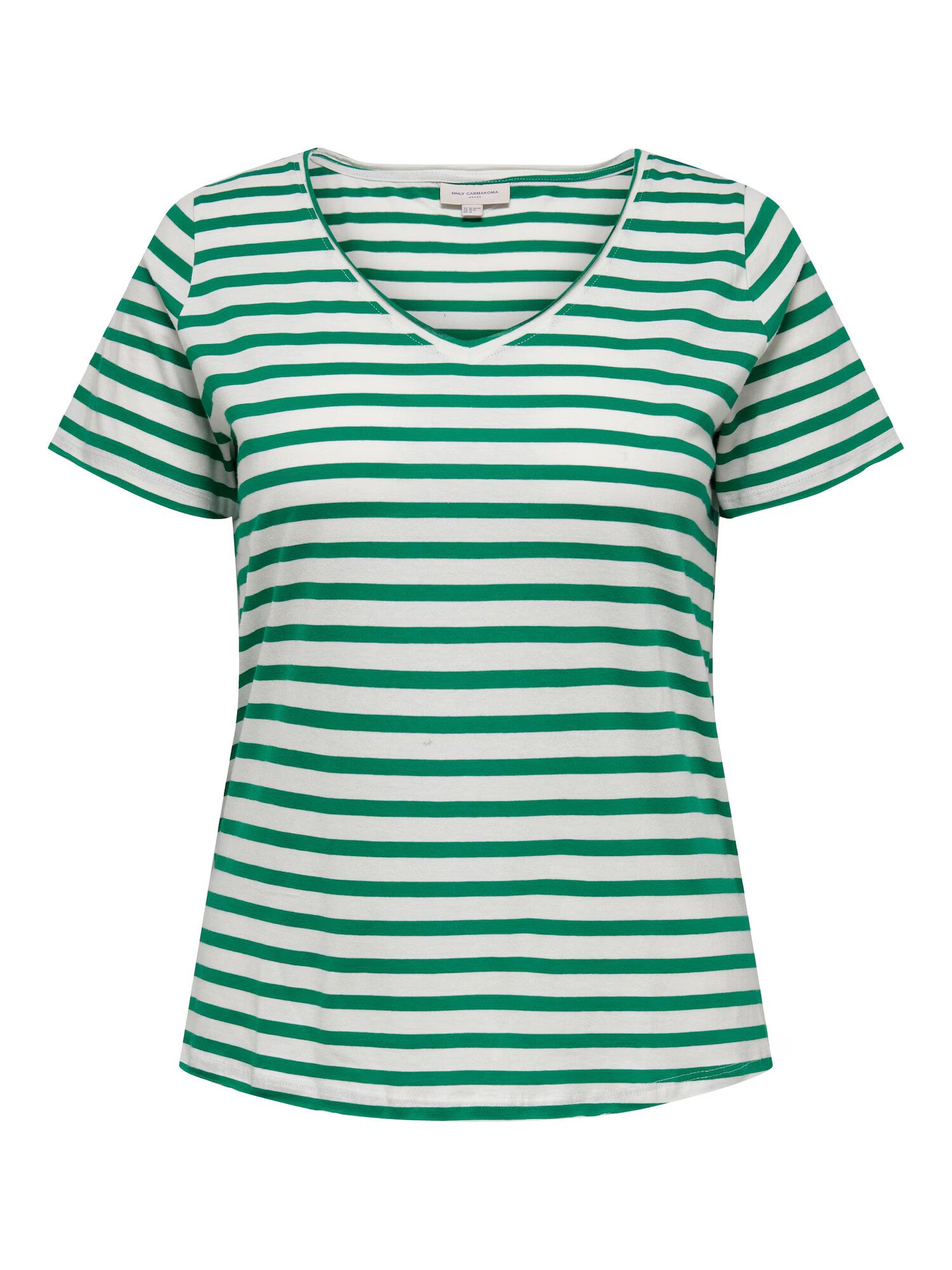 ONLY Carmakoma Tricou verde / alb - Pled.ro