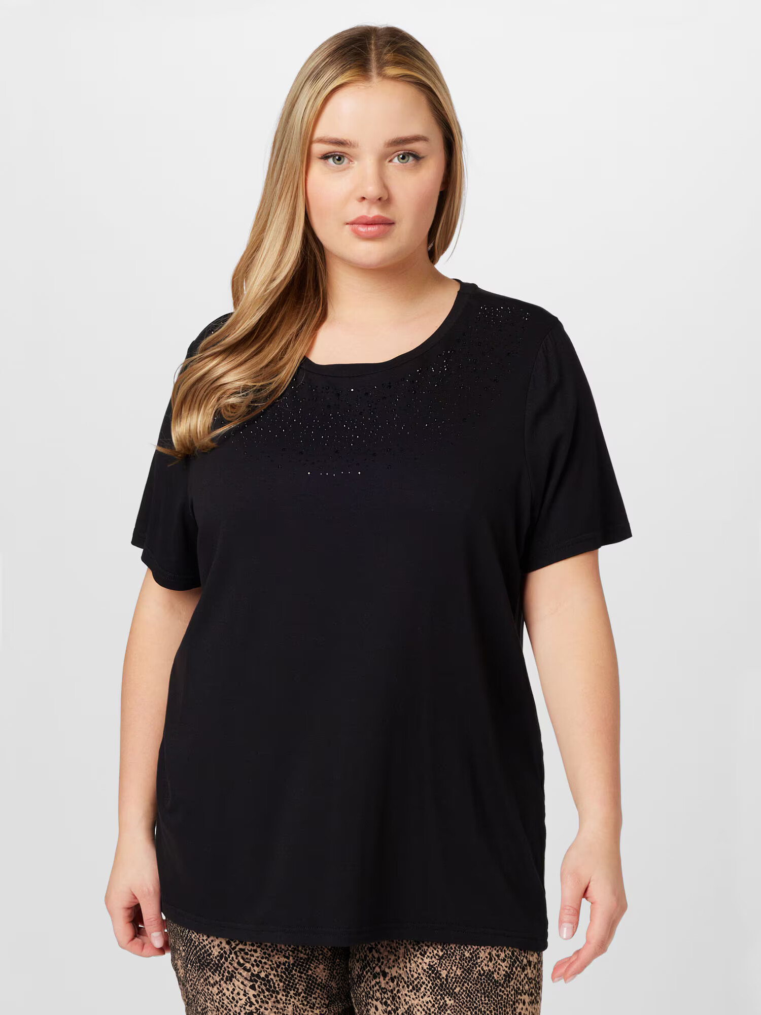 ONLY Curve Tricou 'GITTA' negru - Pled.ro